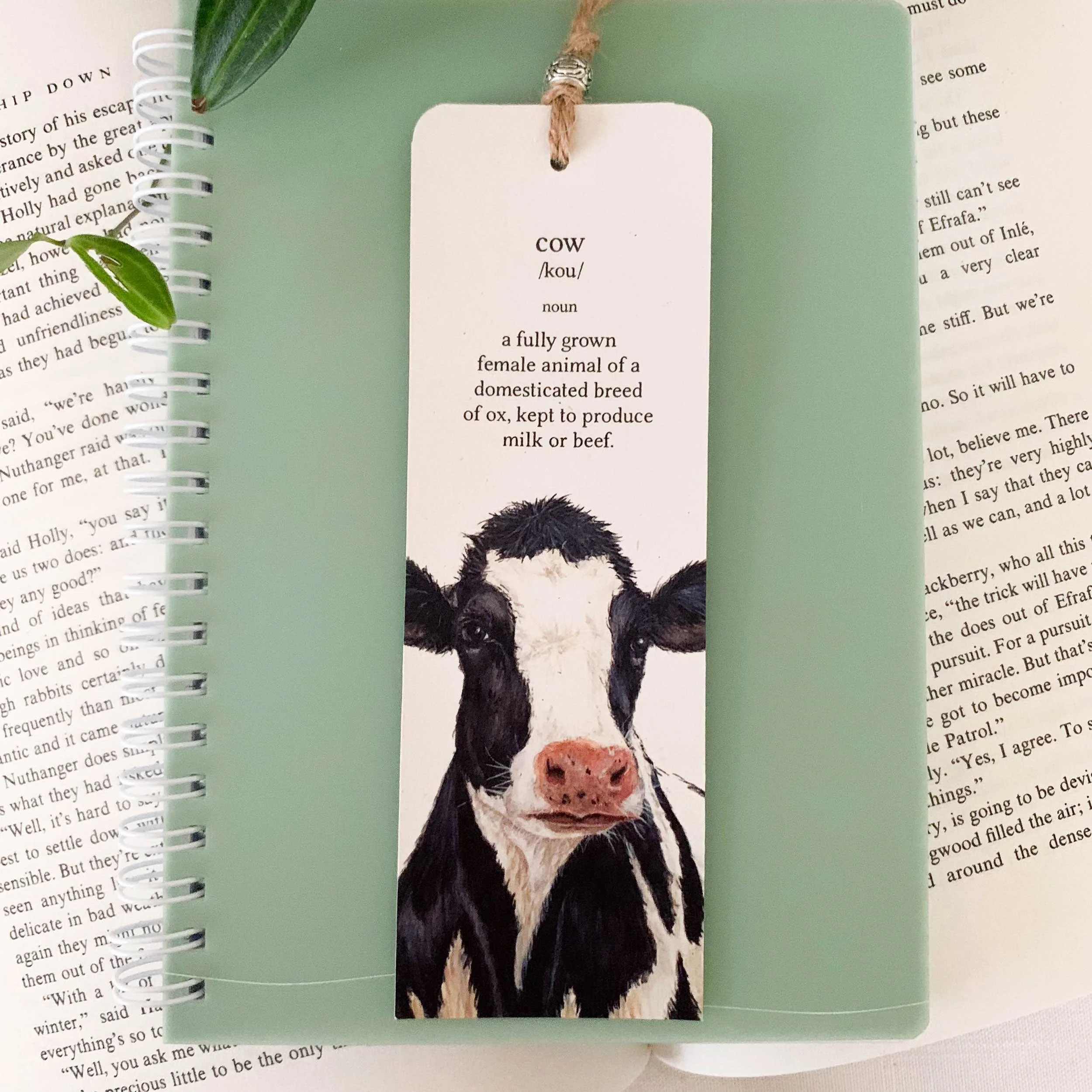Black & White Cow Bookmark