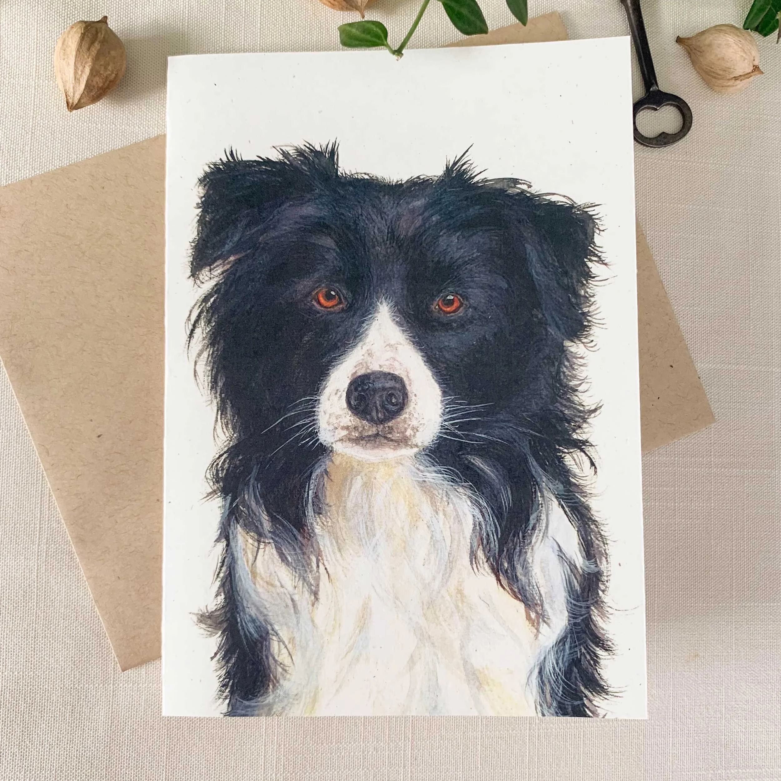 Border Collie Frameable Greeting Card