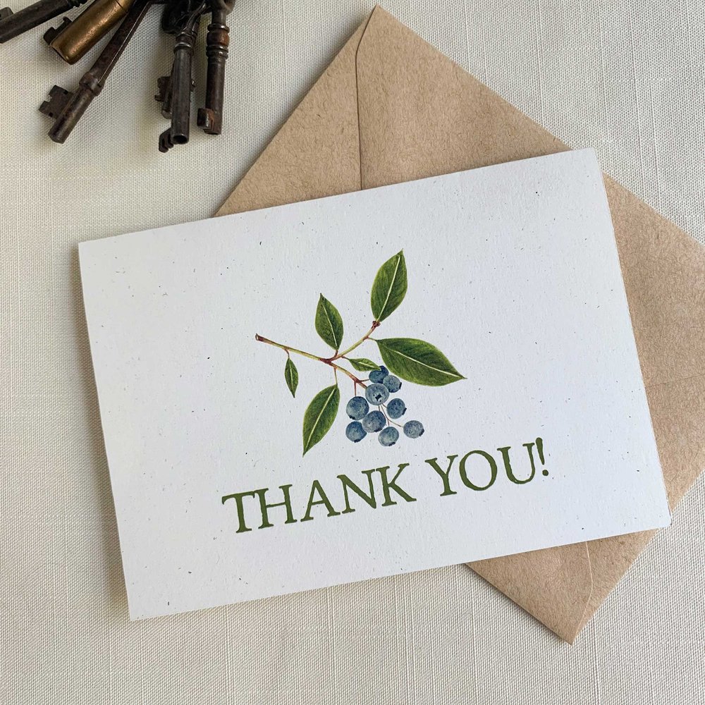 Handmade Paper Thank You Cards - Set of 5 – Olive Paperie Co.