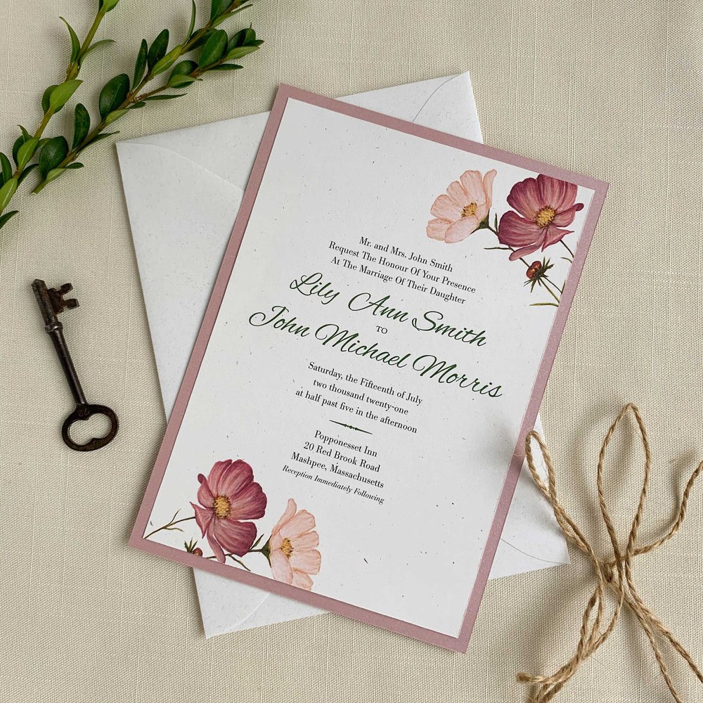 Peach Wedding Envelopes