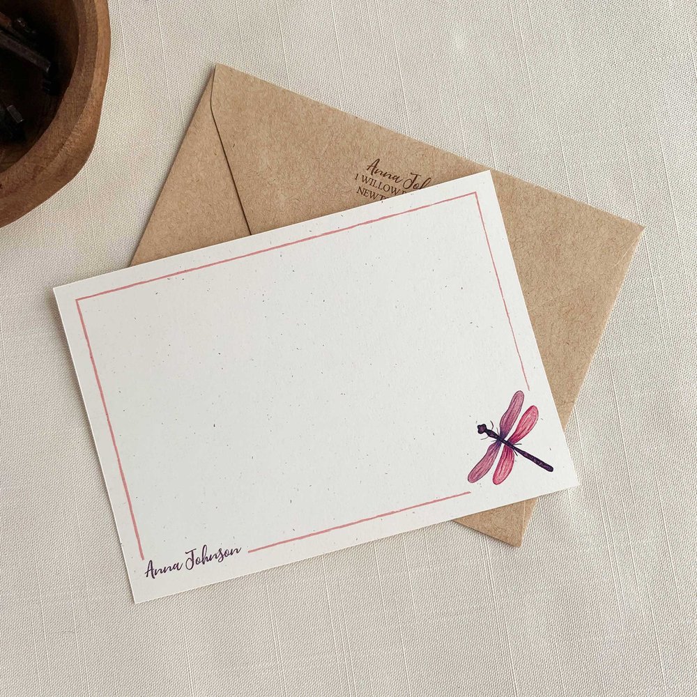 Personalized Stationery Set for Women, Personalized Notecards Set