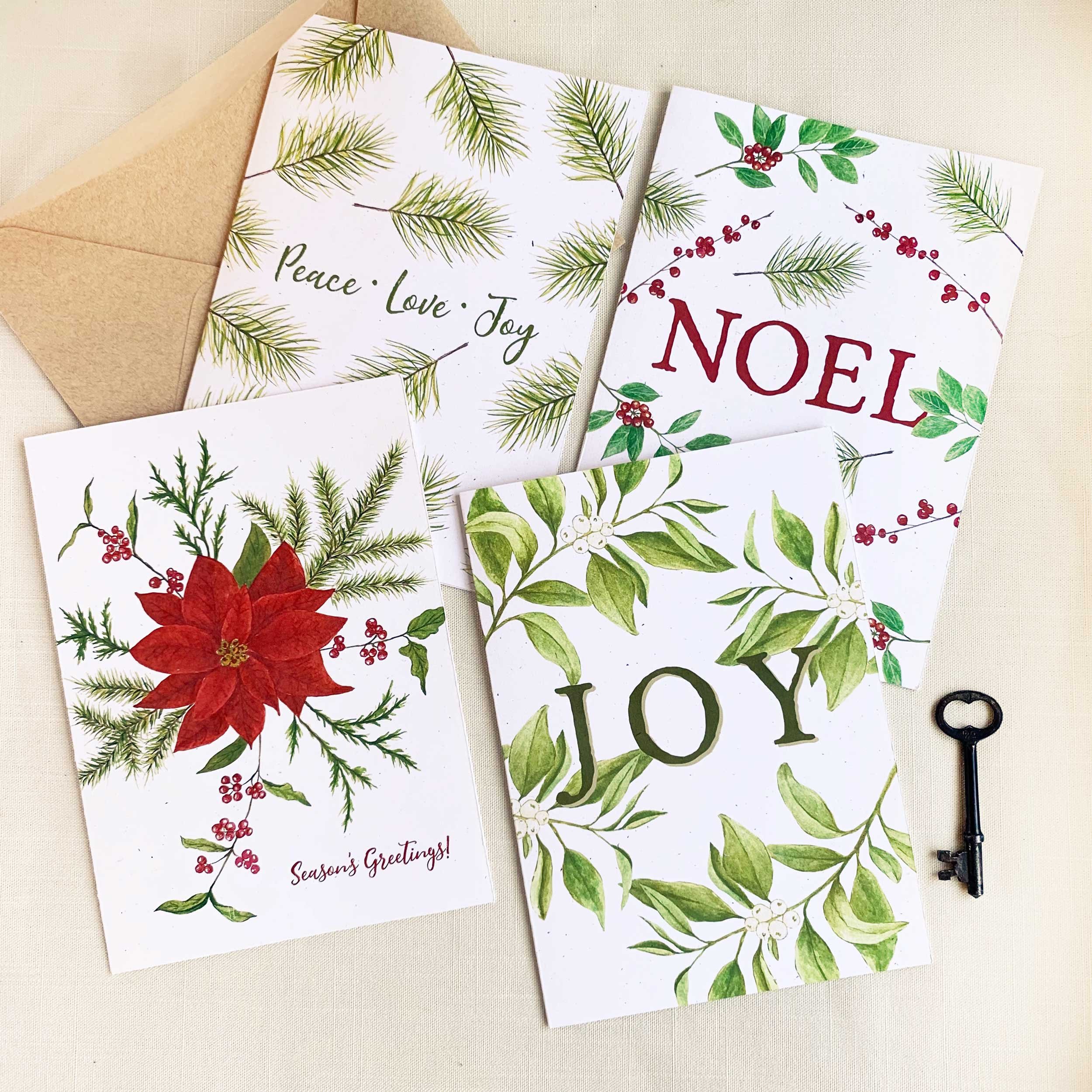 Holiday & Christmas Eco Friendly Greeting Card Set