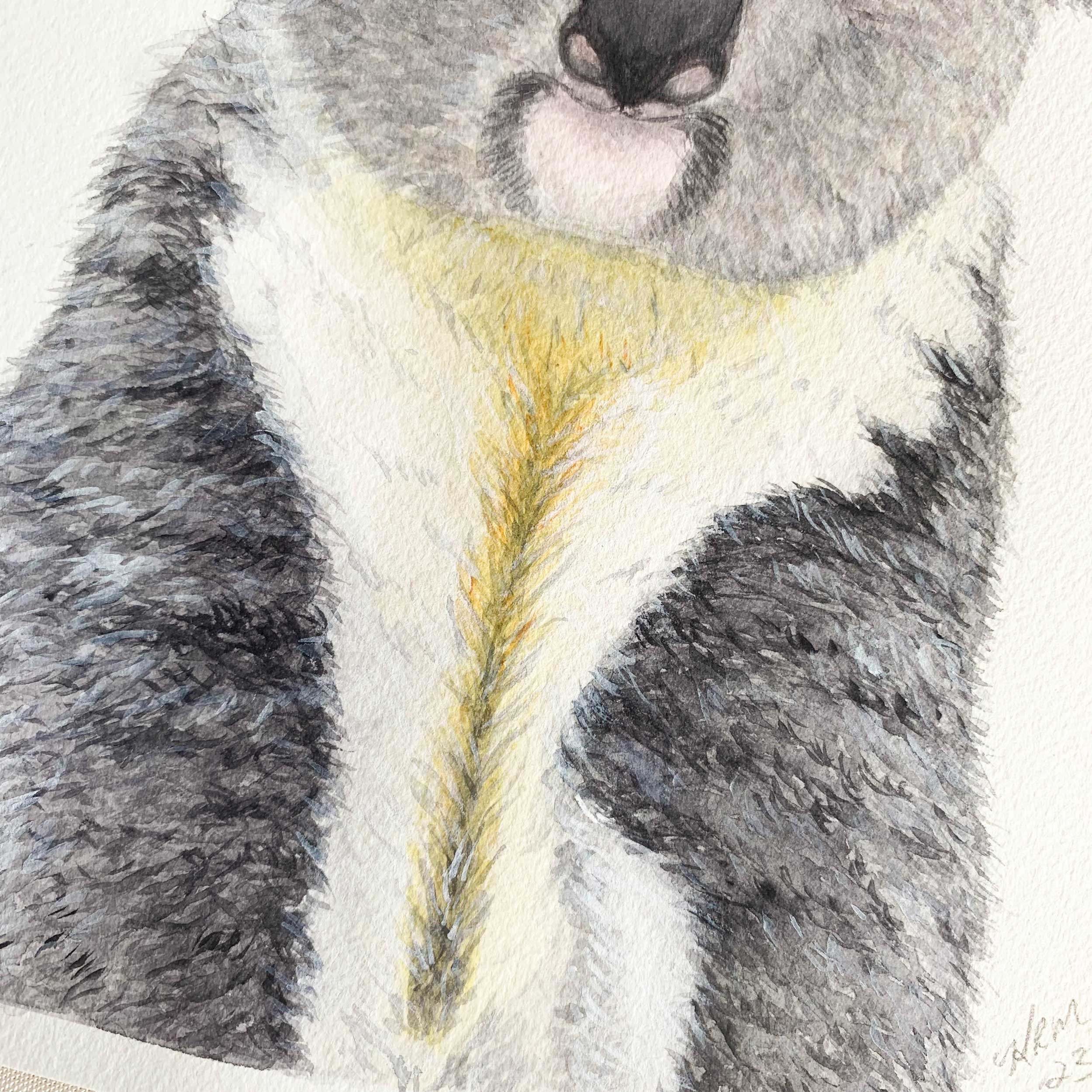 Baby Koala Original Watercolor Painting