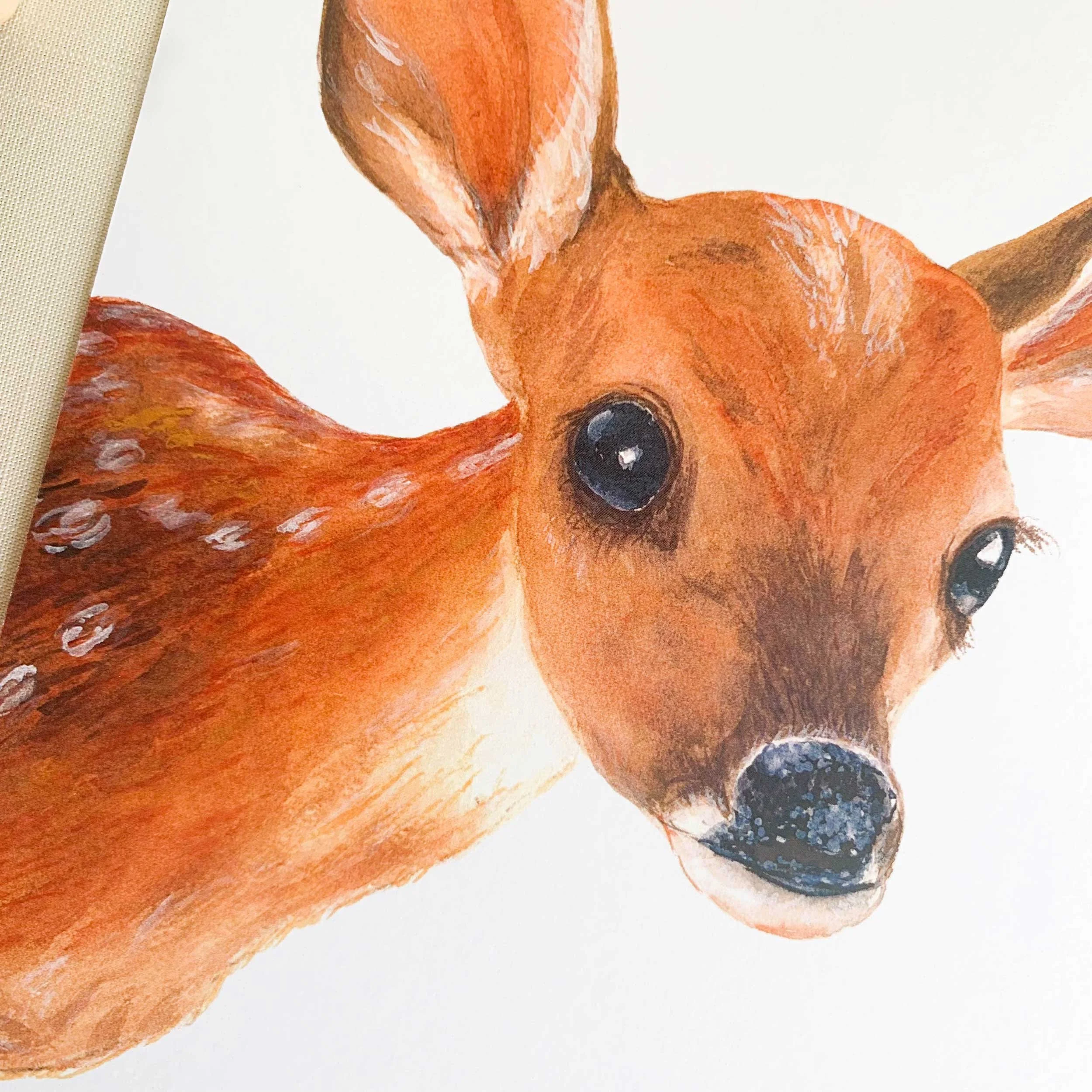 Baby Deer "Fawn" Watercolor Art Print