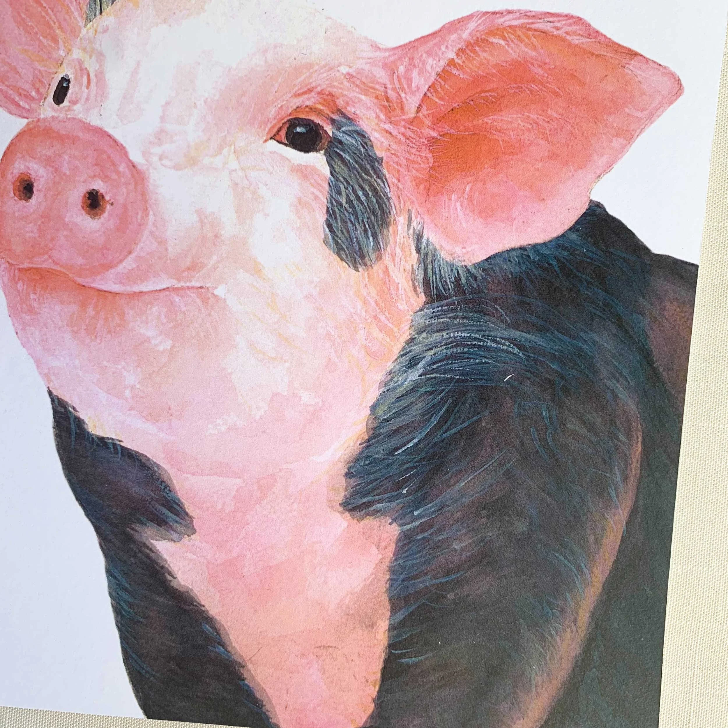 Baby Pig Watercolor Art Print
