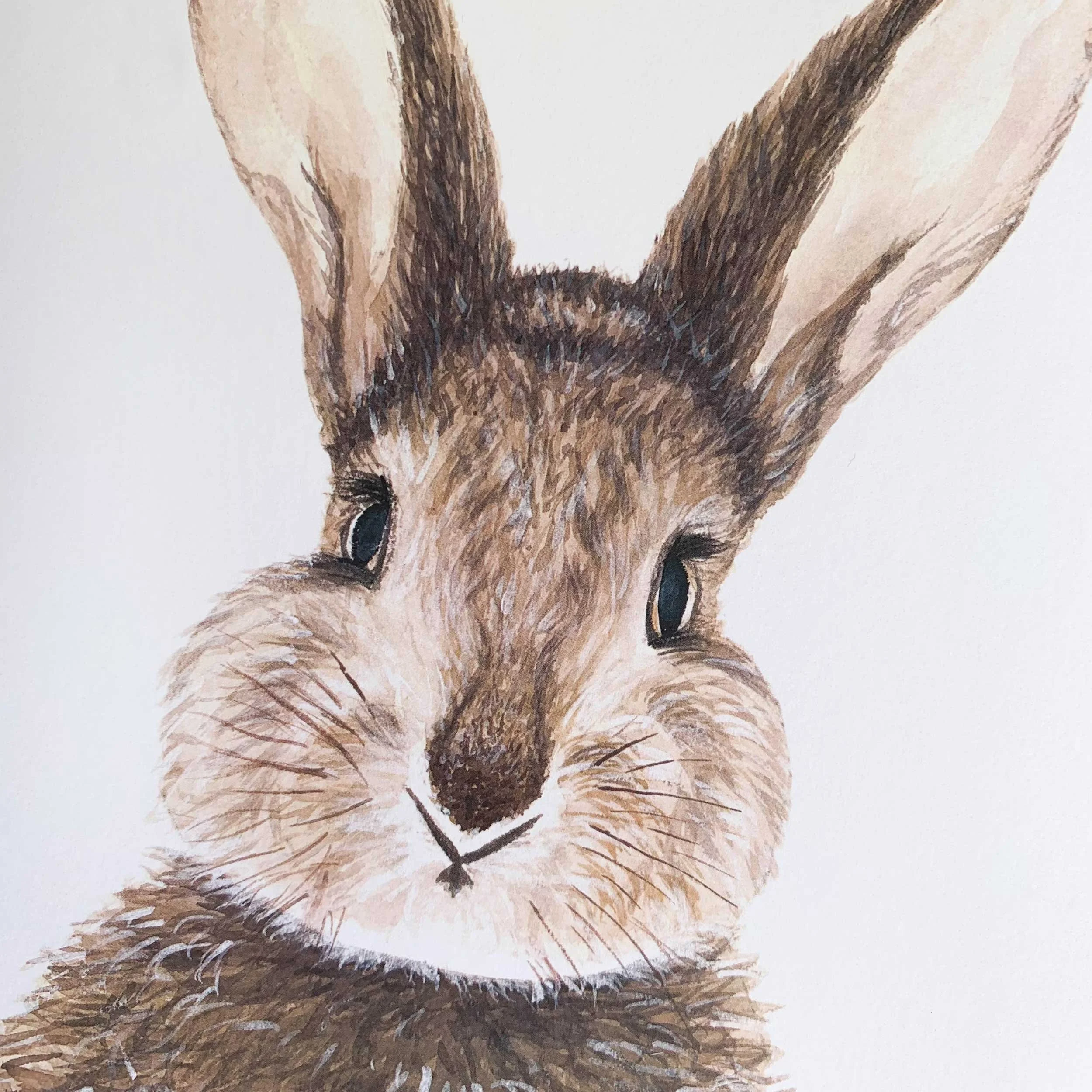 Baby Bunny Watercolor Art Print