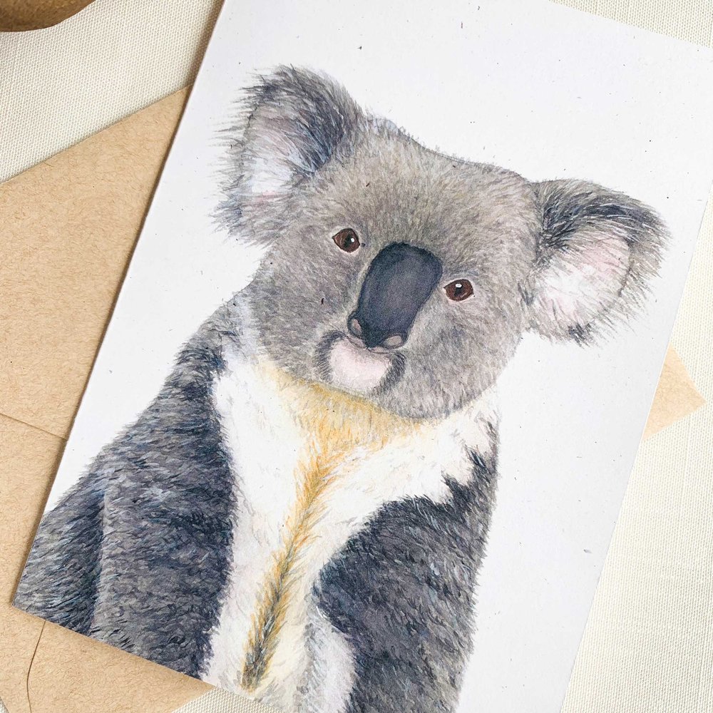 Baby Koala Frameable Greeting Card $5.00