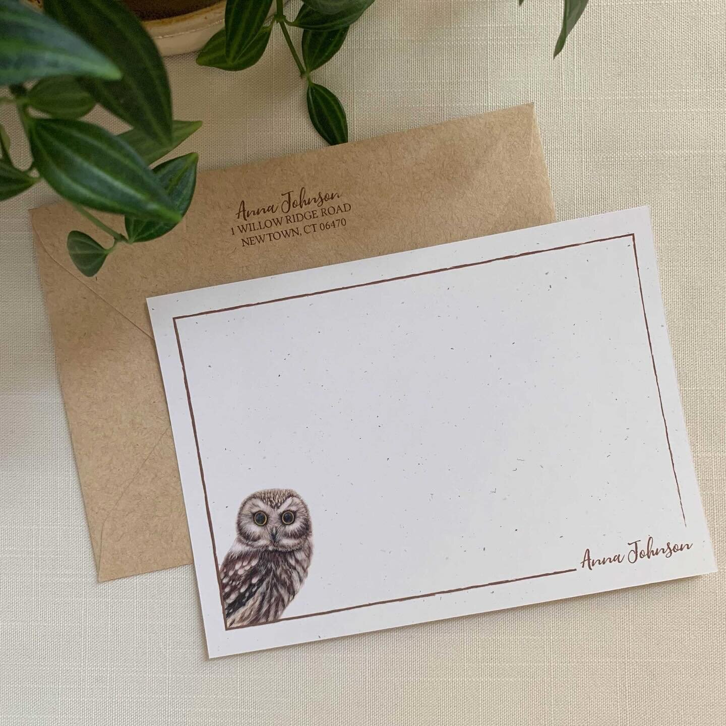 Northern Saw-Whet owl notecard set. #stationeryset #stationerylove #stationeryaddict #stationeryshop #notecards #giftsforfriends #giftset #owl #owllove #sawwhetowl #giftidea #willowglenstationery