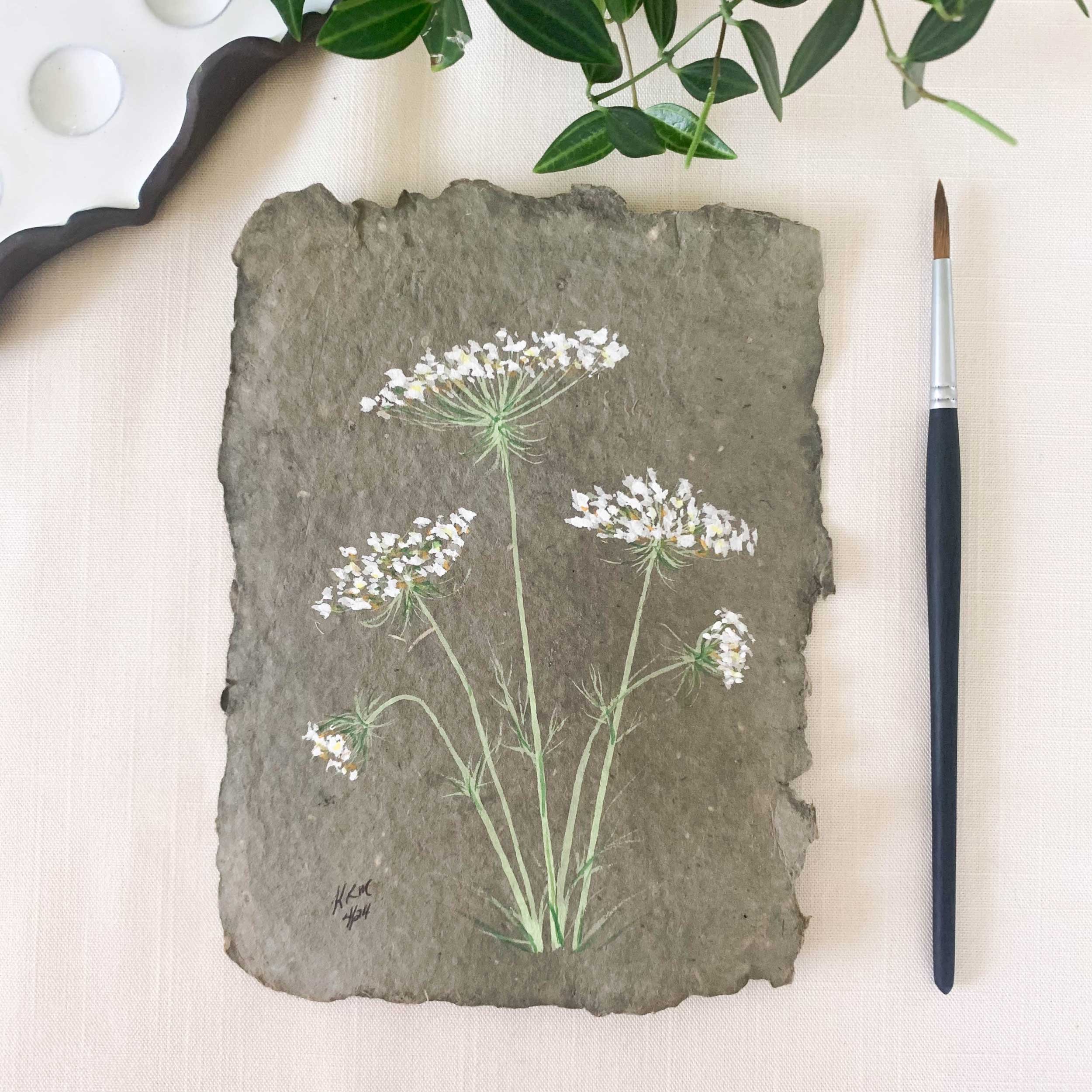 queen-anne-lace-green-handmade-paper-painting_1.jpg