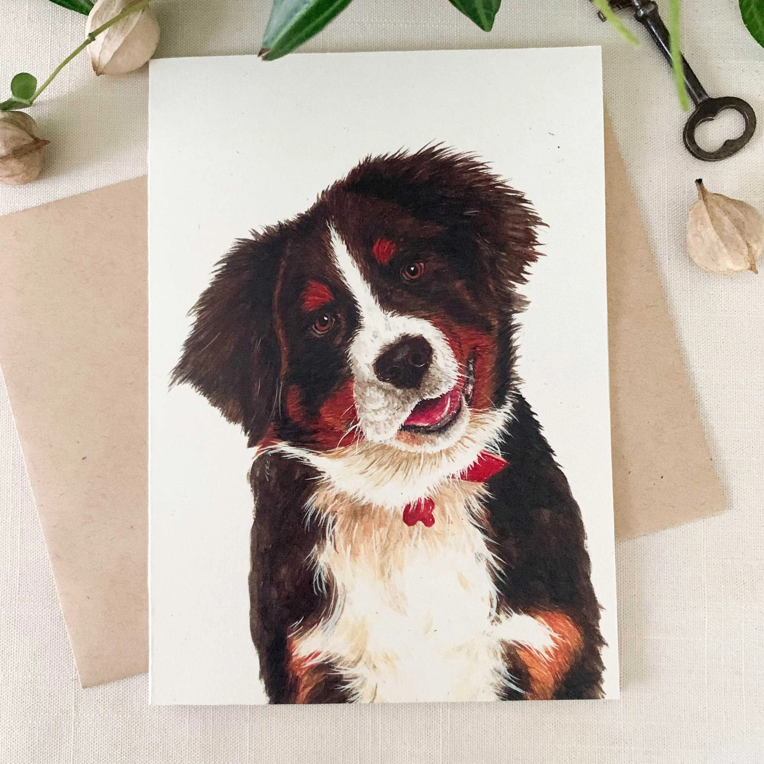 Bernese Mountain Dog Frameable Greeting Card