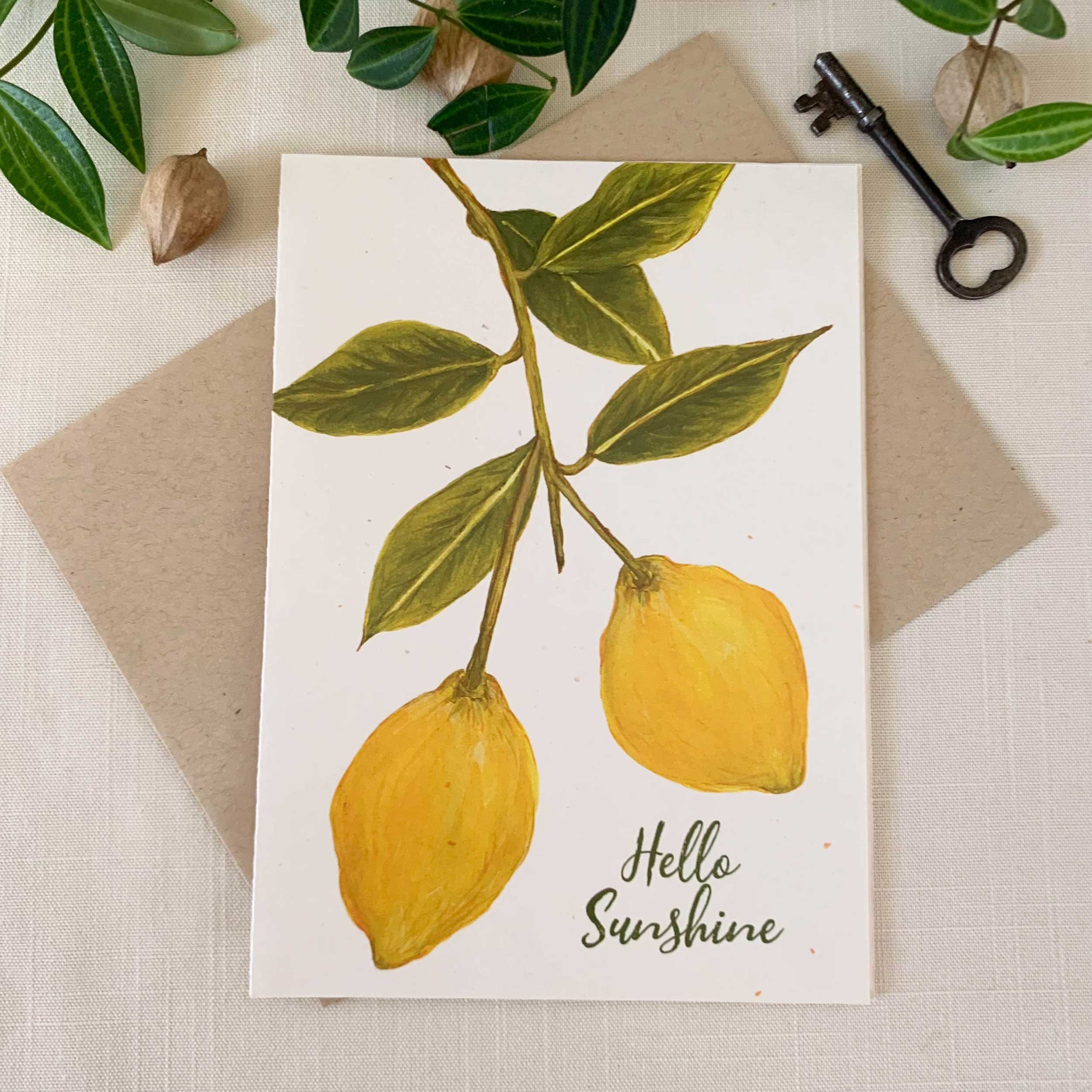 Lemon "Hello Sunshine" Greeting Card