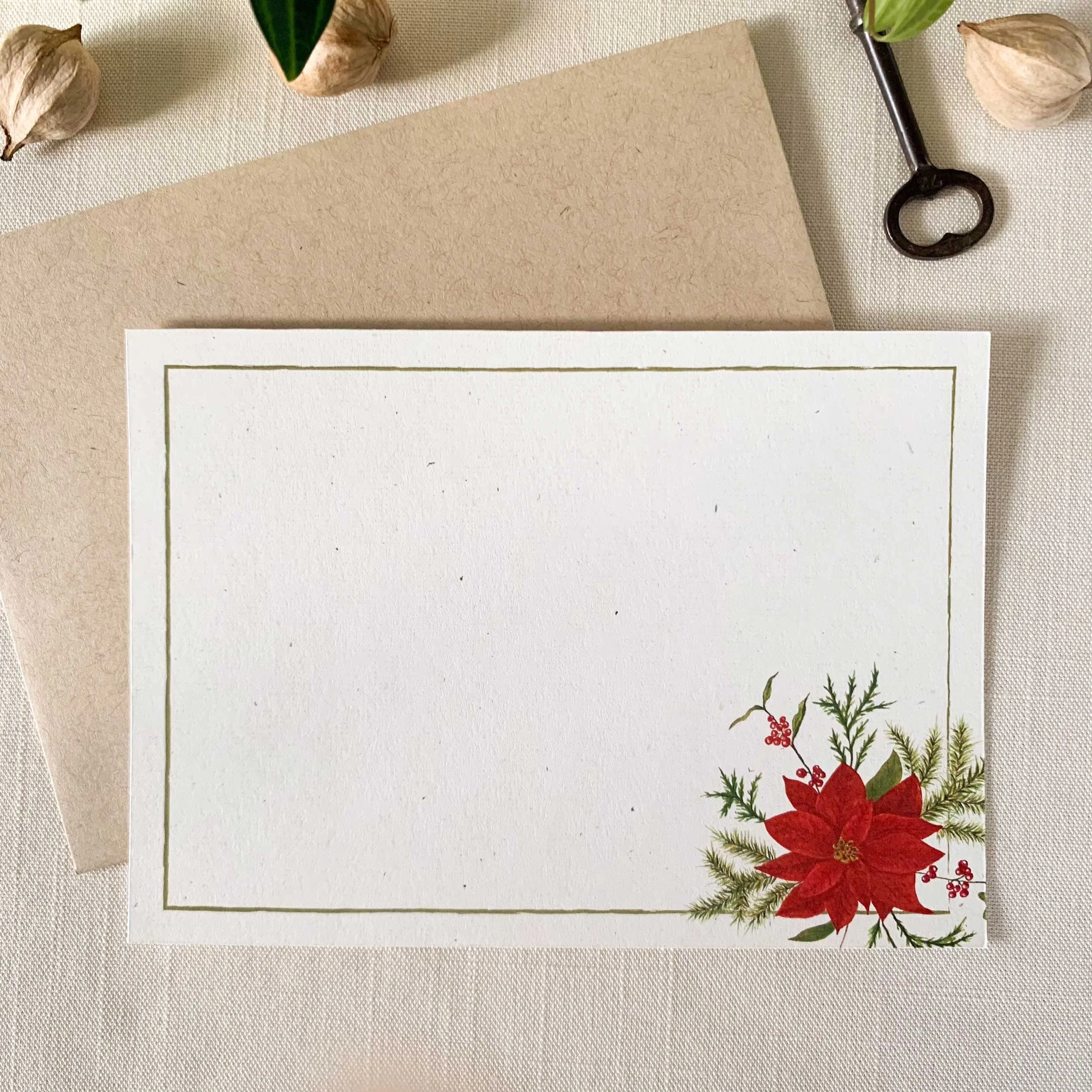 Poinsettia Holiday Notecard Set