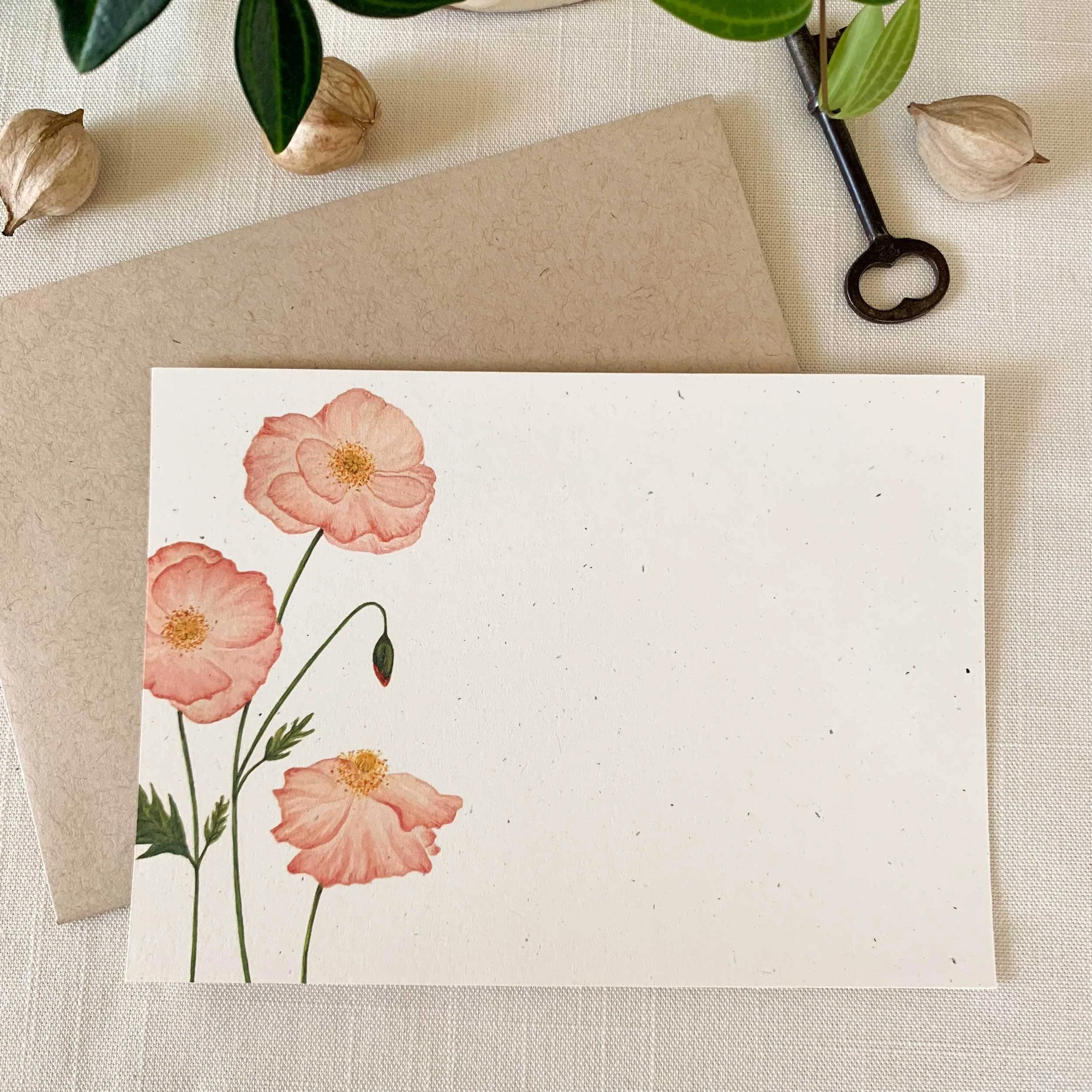 Orange Poppy Notecard Set