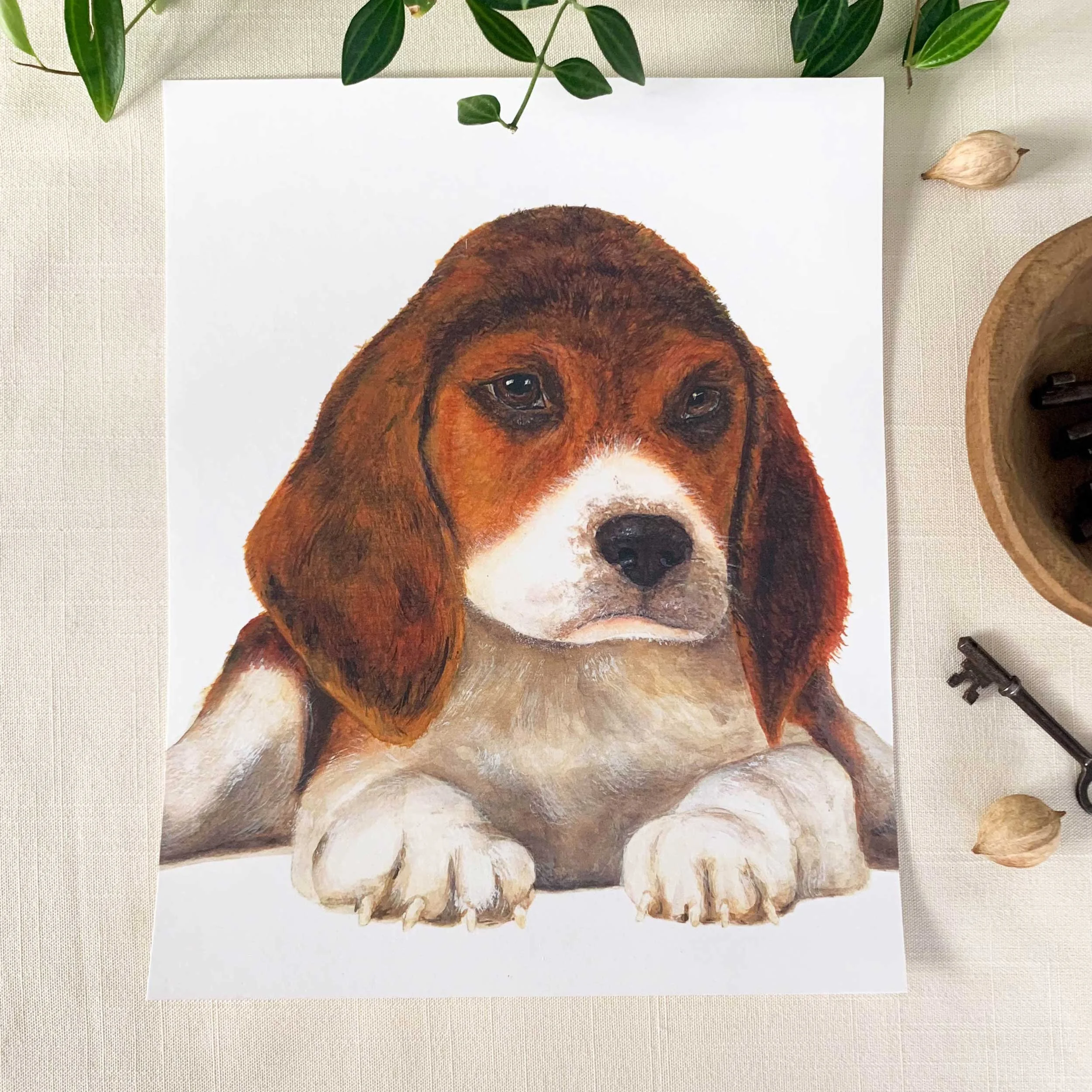 Beagle Puppy Art Print