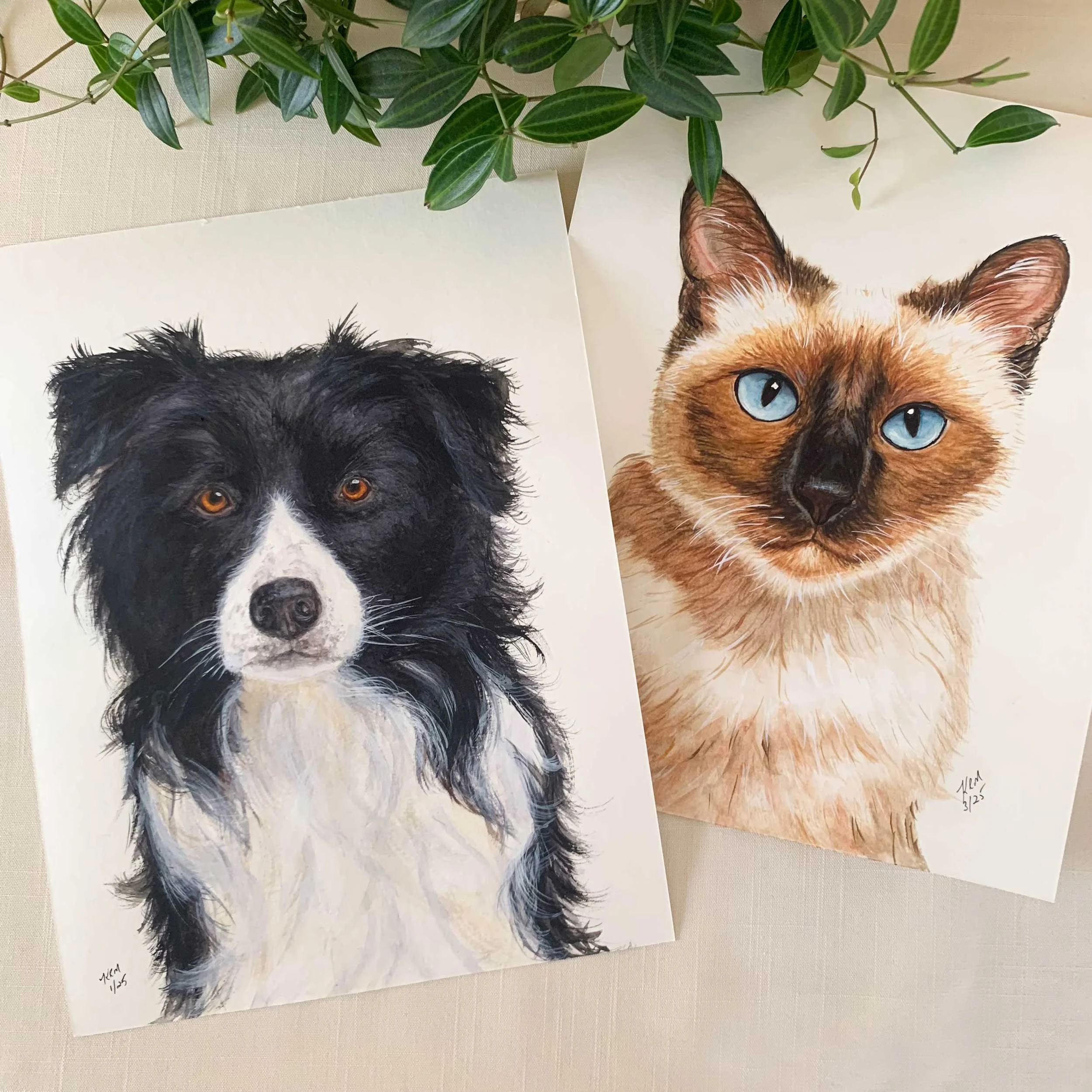 Custom Watercolor Pet Portrait