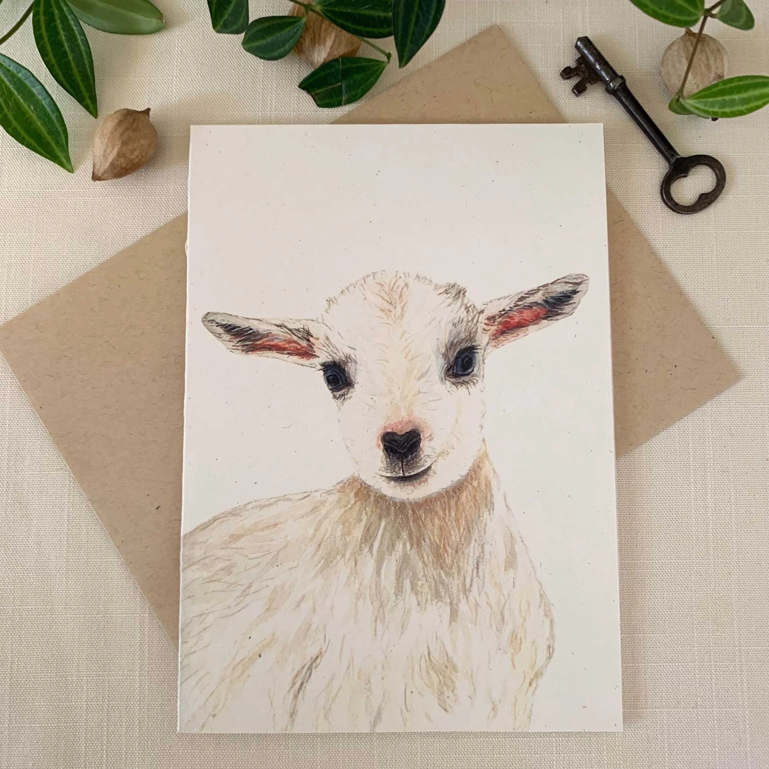 Baby Goat Frameable Greeting Card