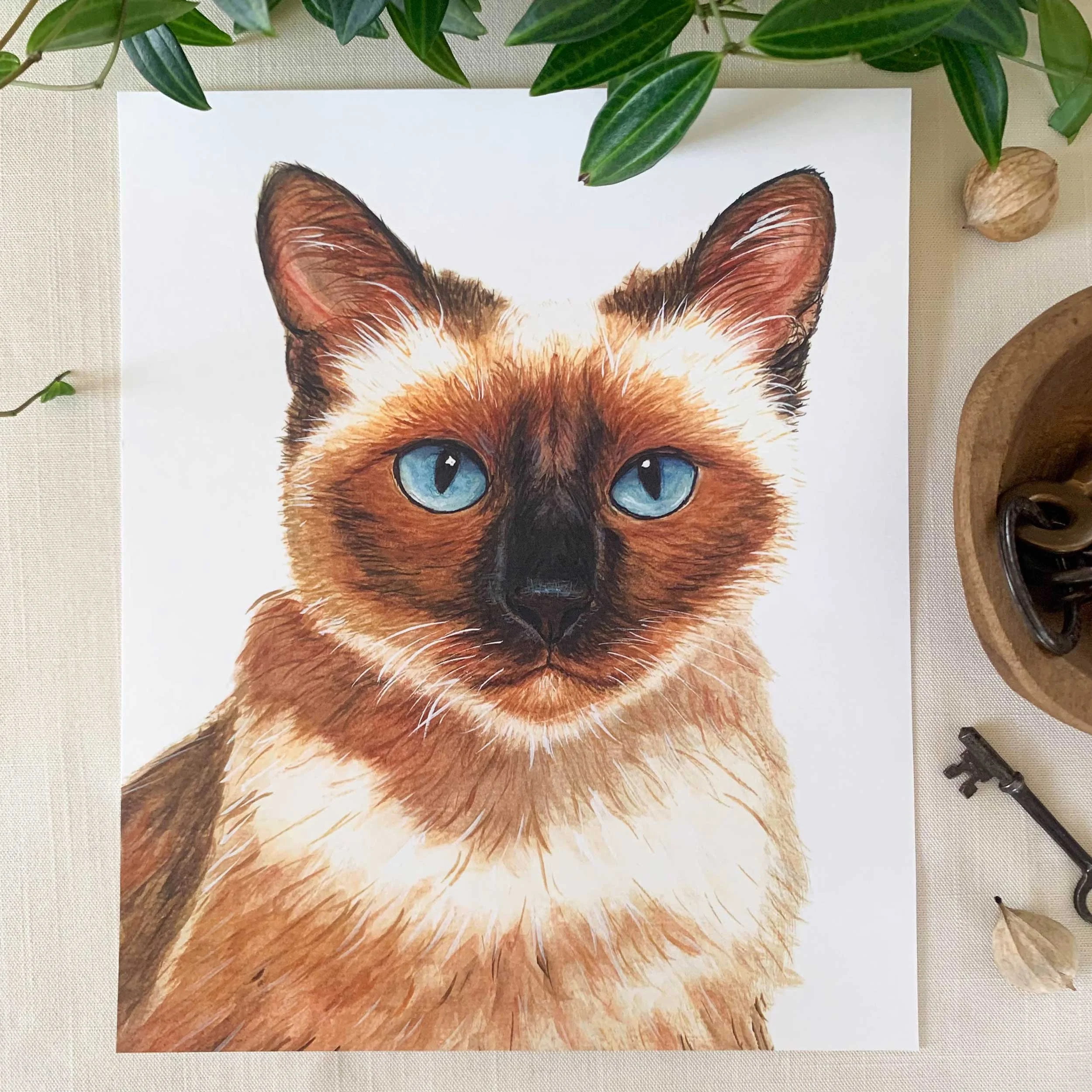 Siamese Cat Art Print