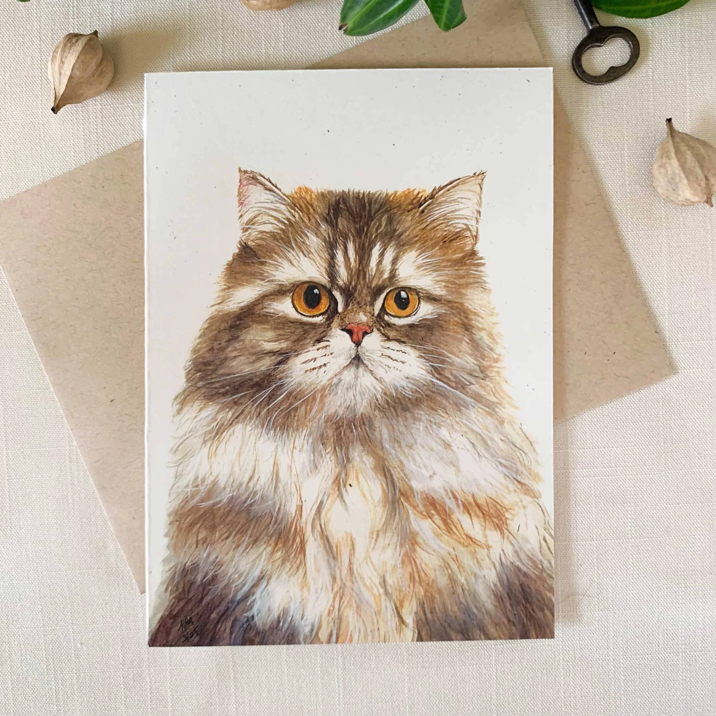 Persian Cat Frameable Greeting Card