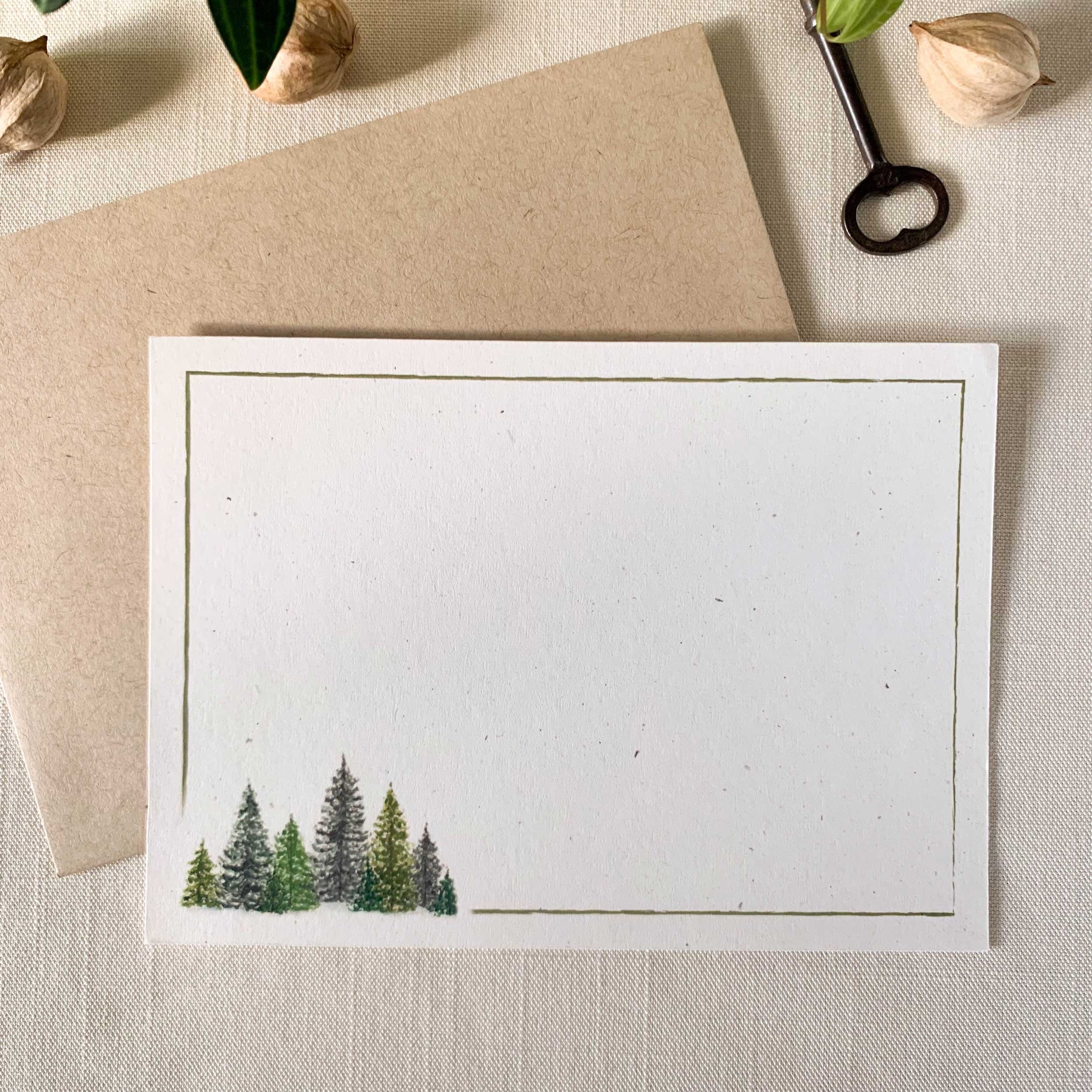 Evergreen Forest Holiday Notecard Set