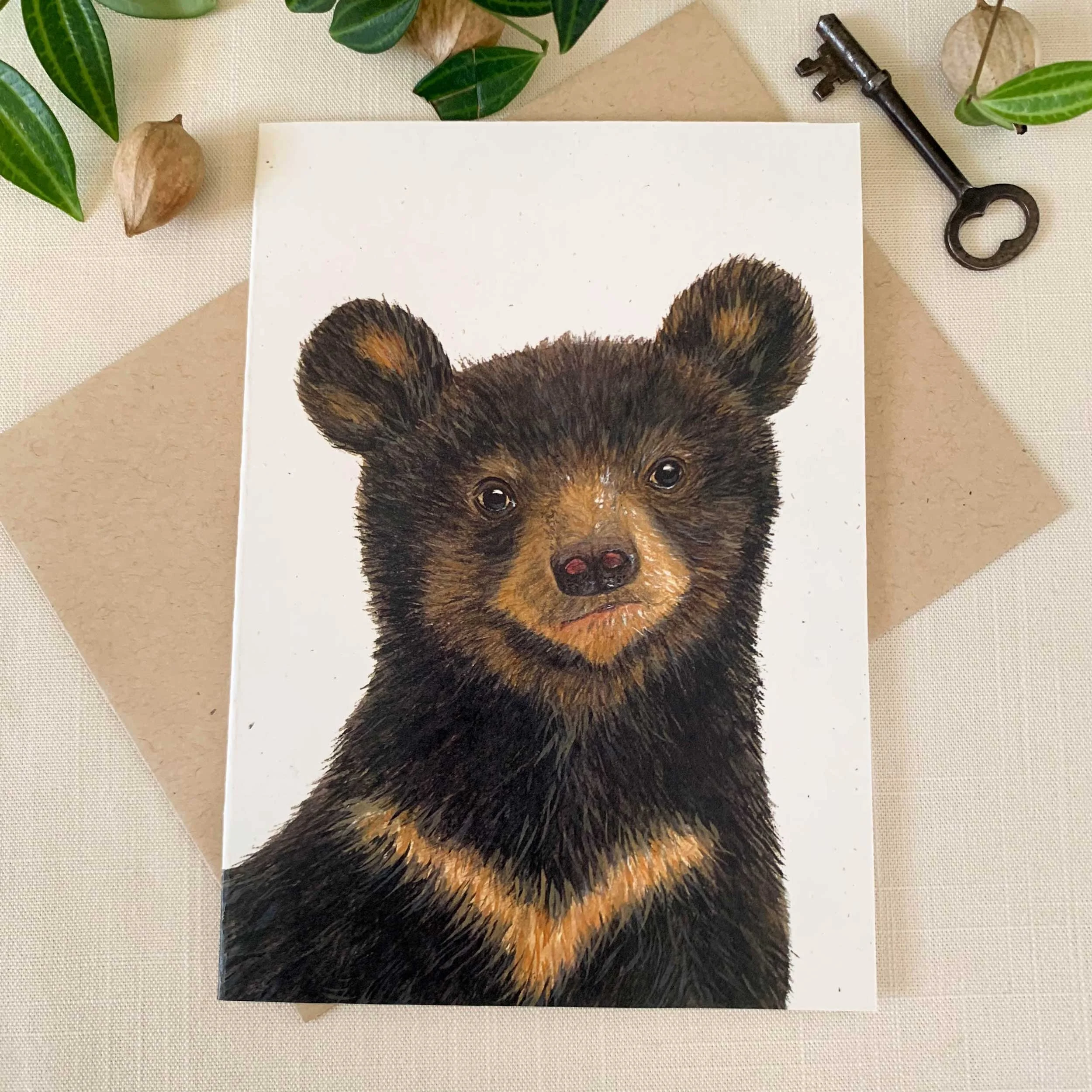 Baby Black Bear Frameable Greeting Card