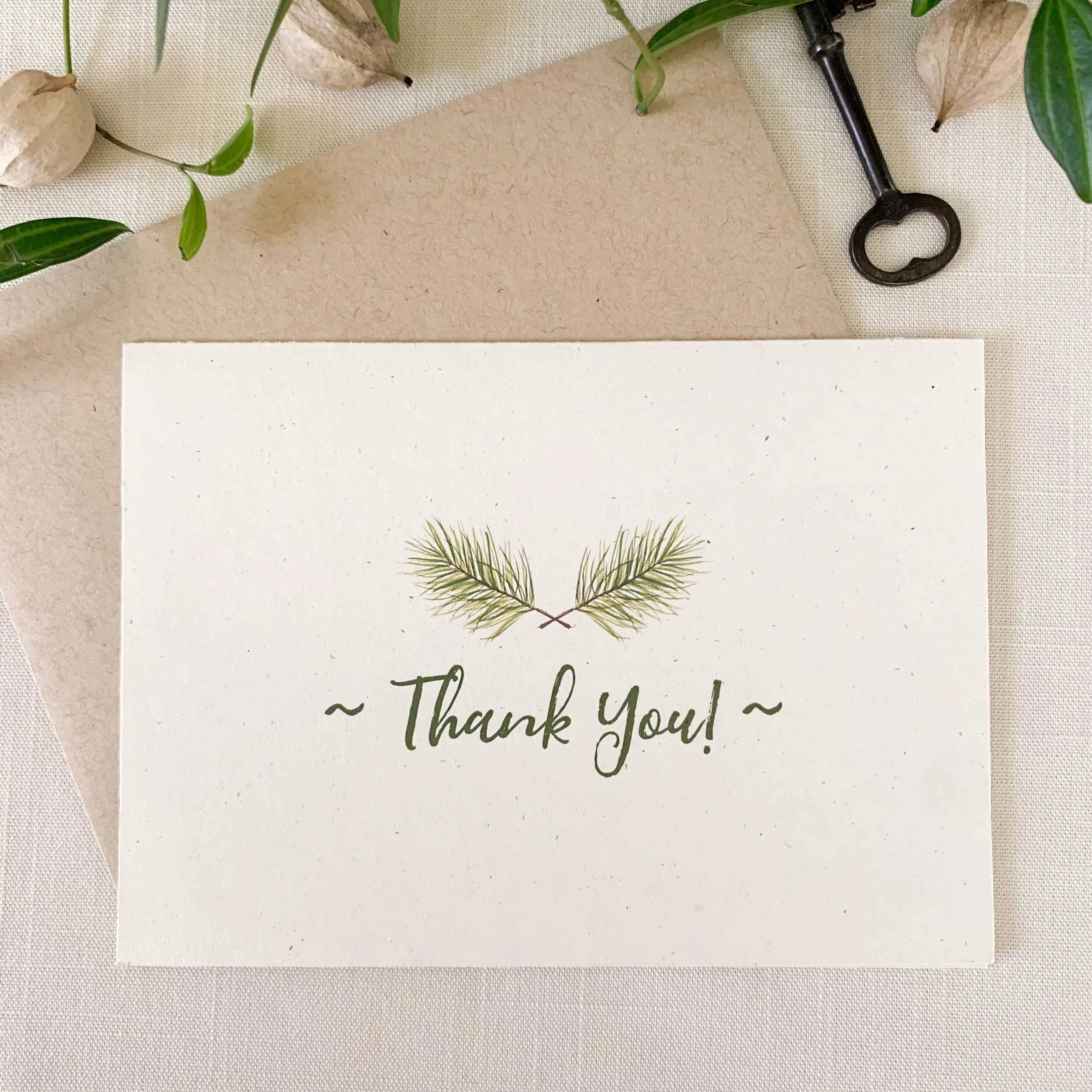 Evergreen Thank You Card