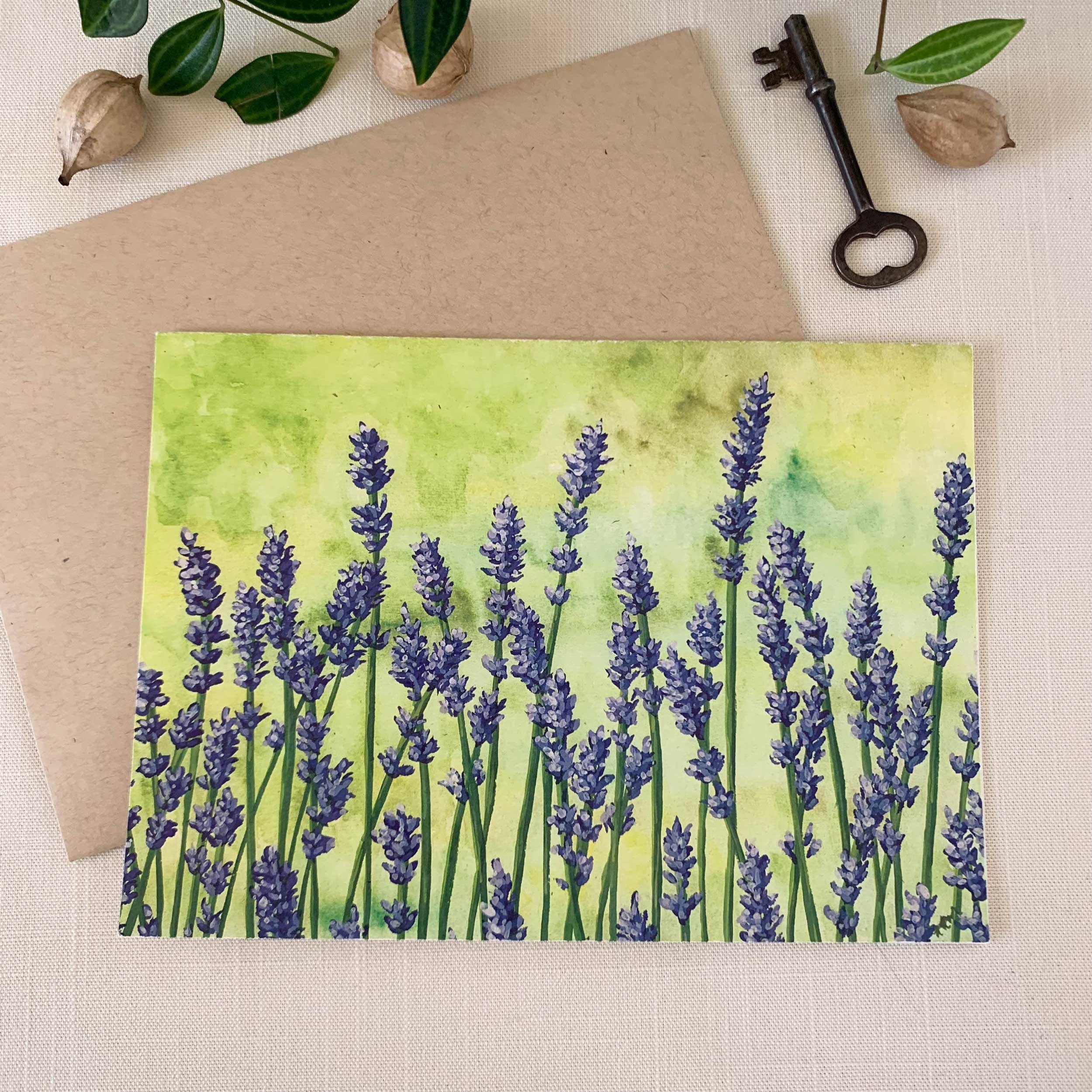 Lavender Fields Frameable Greeting Card
