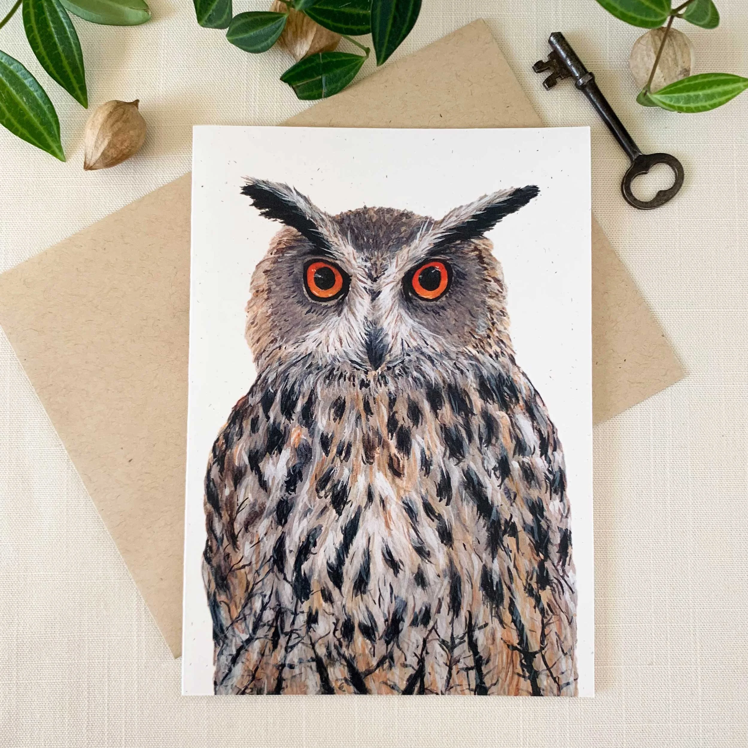 Eagle Owl Frameable Greeting Card