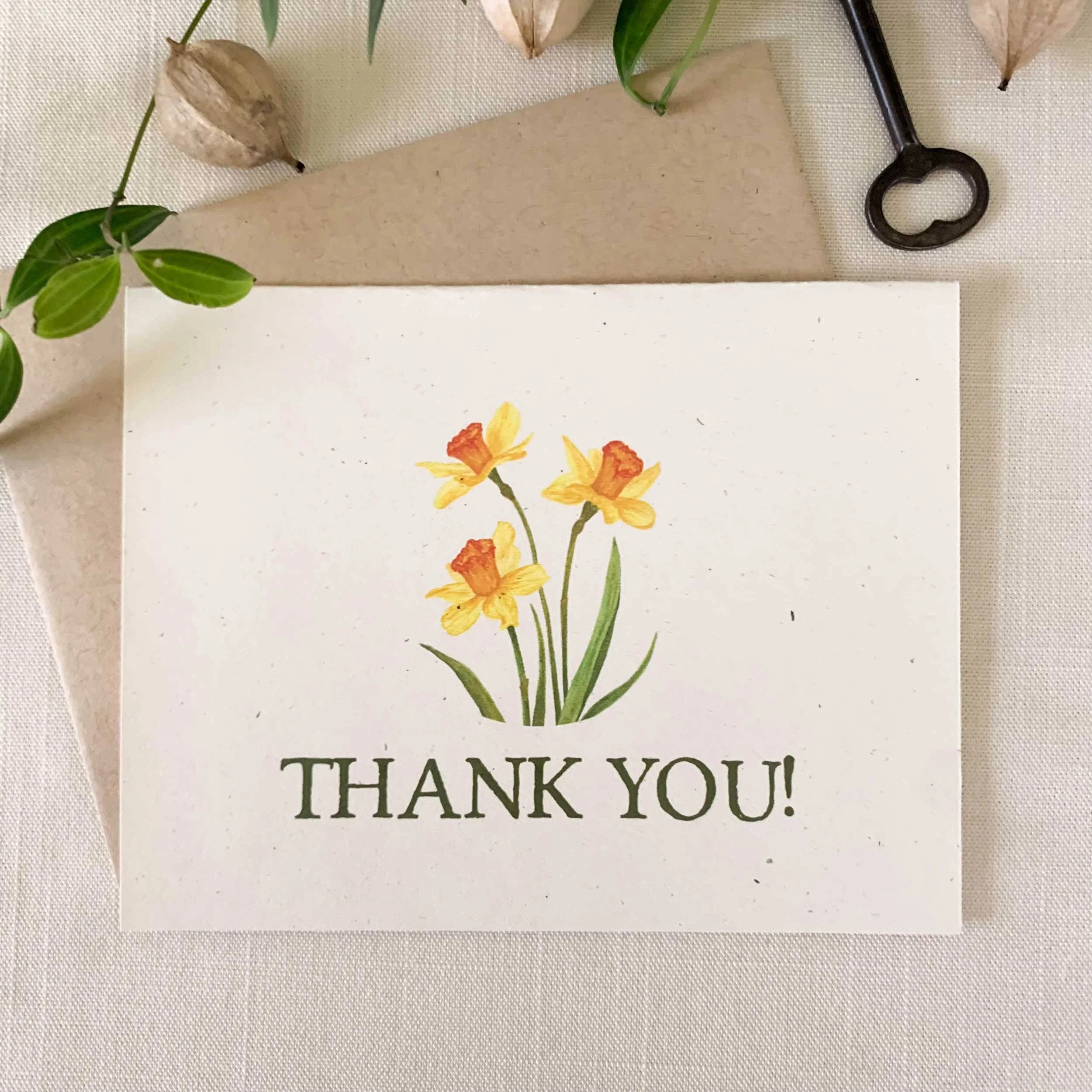 Daffodils Folded Thank You Cards