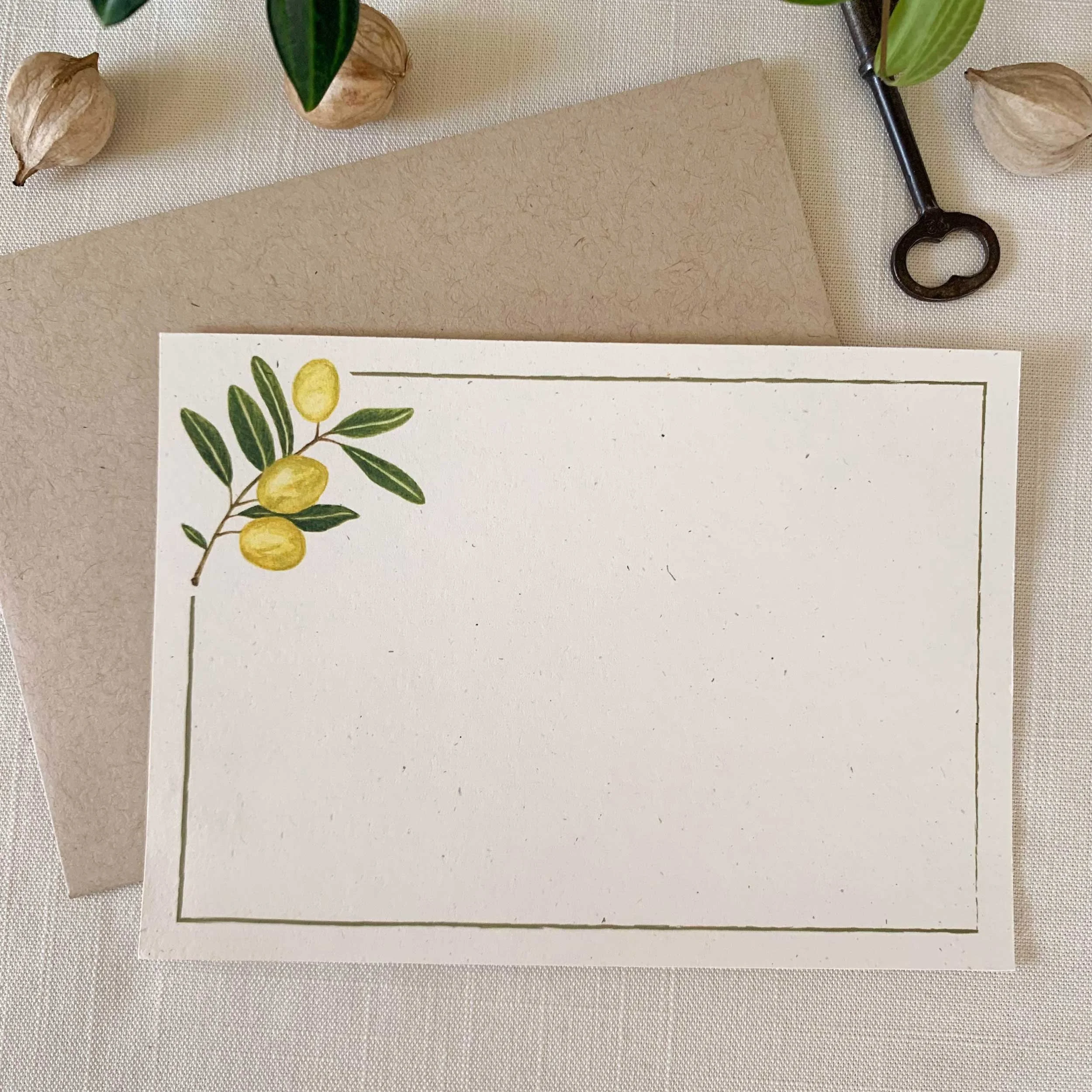 Green Olives Notecard Set