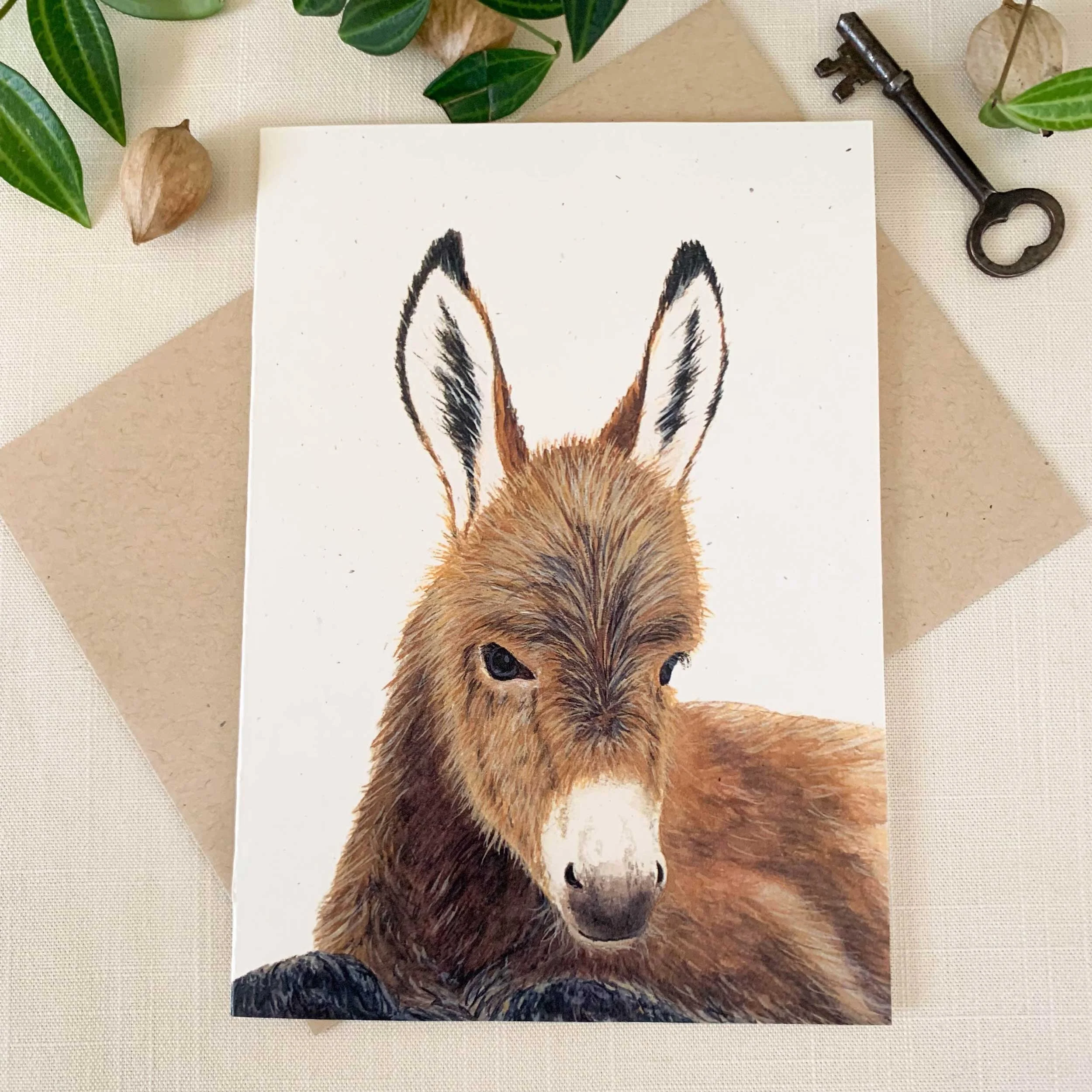 Baby Donkey Frameable Greeting Card