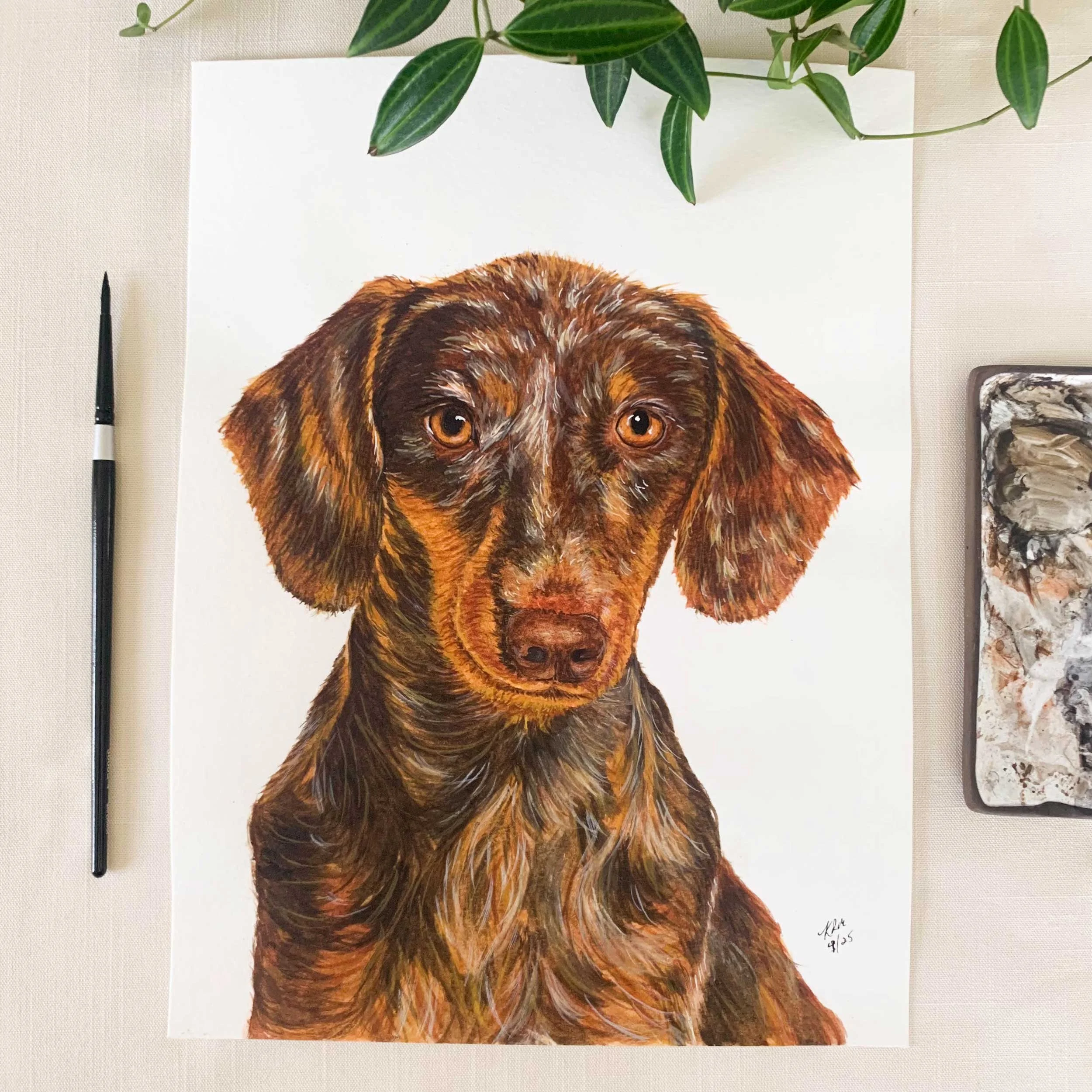 Dachshund Original Painting