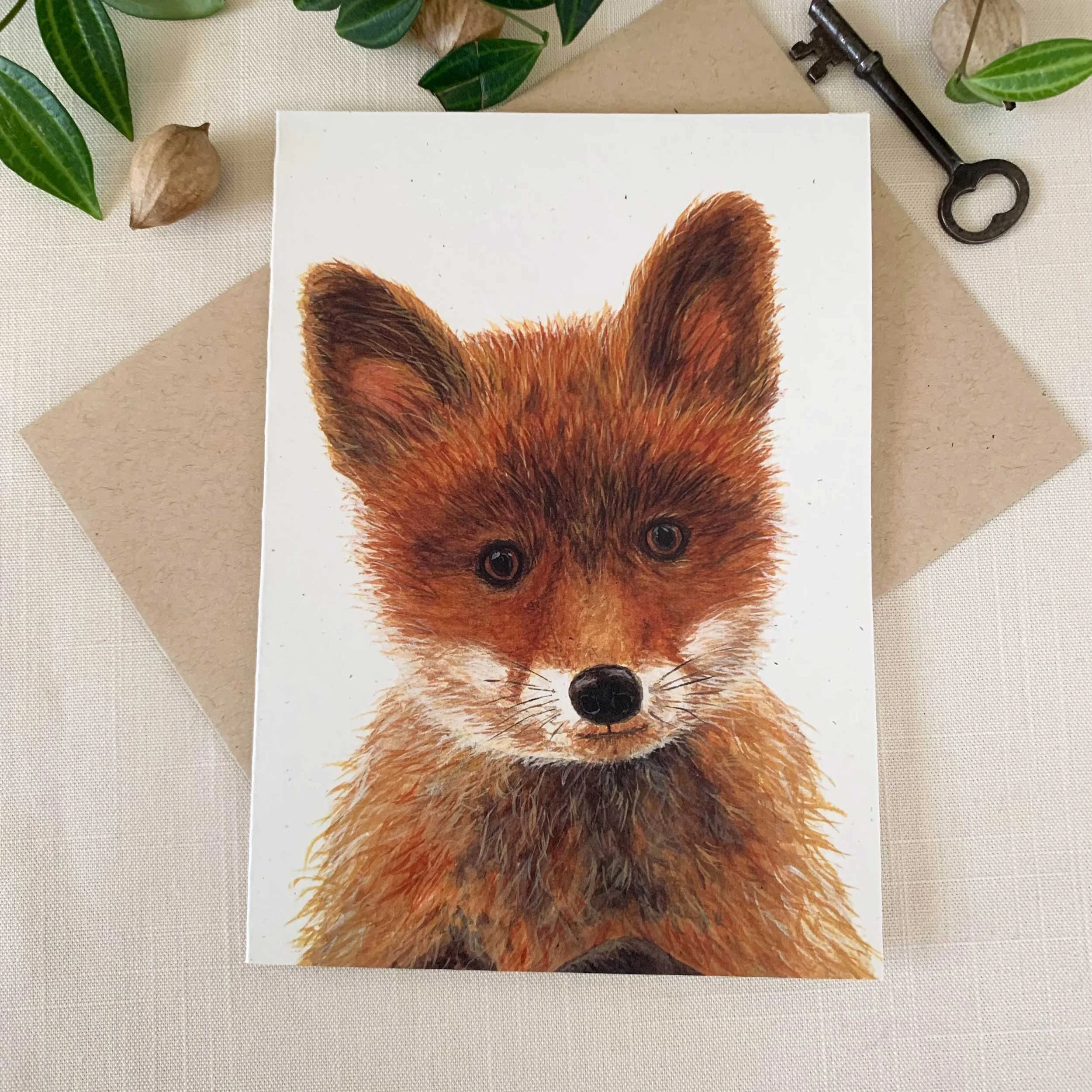 Baby Red Fox Frameable Greeting Card