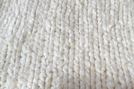 Strickoberfläche nach dem Wasch-und Trocknungsprozess