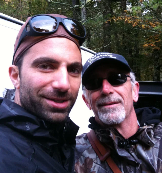 My dad and I doing what we loved together. Fishing.
