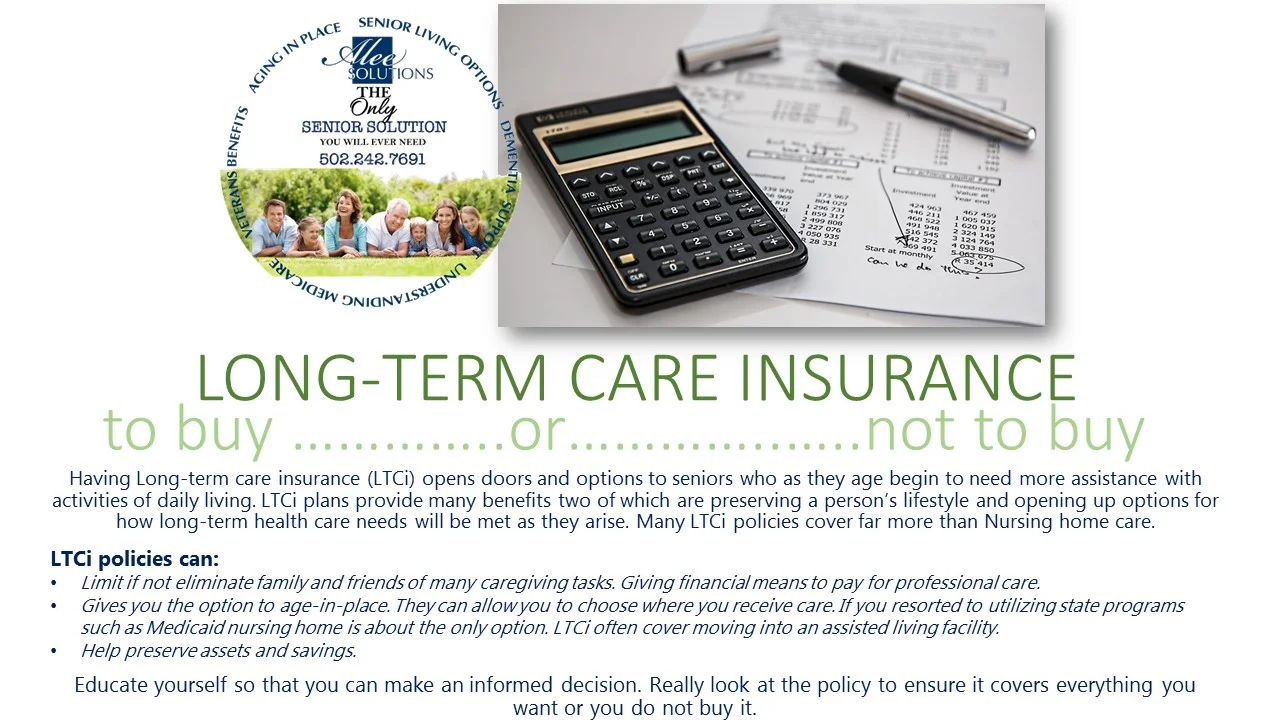 LONG-TERM CARE INSURANCE: to buy or not to buy