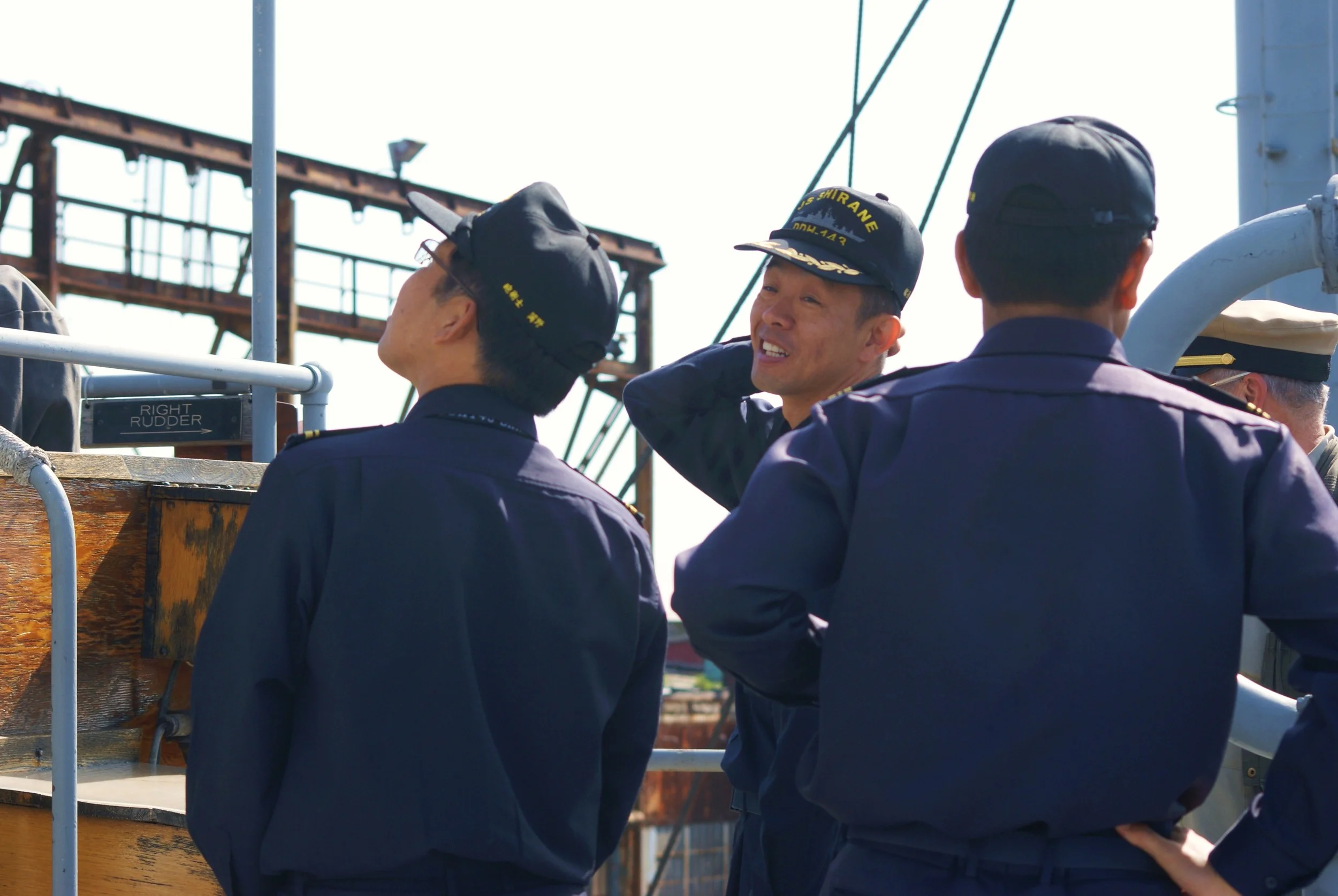 This was a very interesting visit. They were impressed with the fact that volunteers have kept this ship alive. The next day some JWB crew visited and were given a great tour by their Chief Mate.