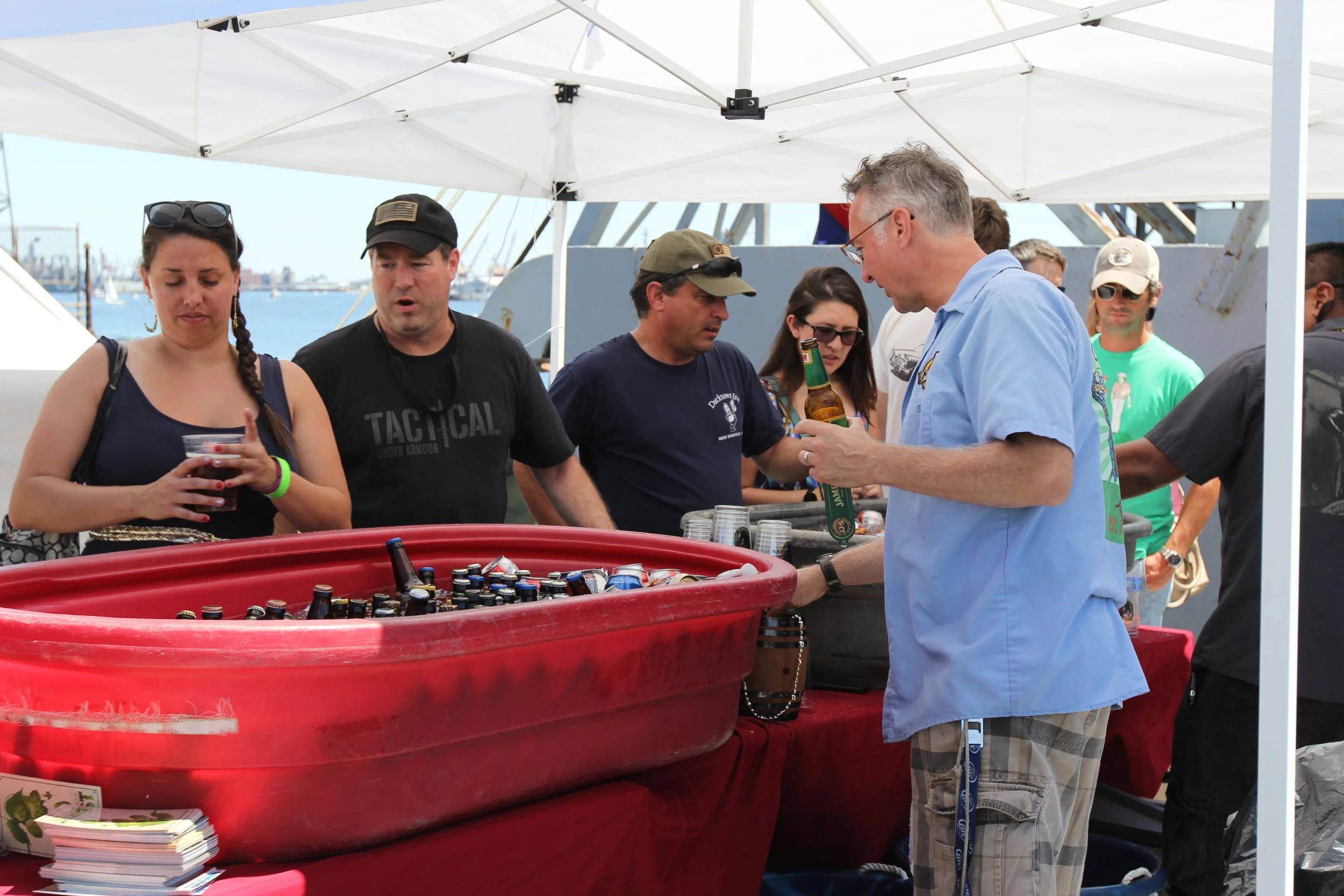 Max's Taphouse is well know for the staggering number of beers they have on tap, and in bottles. Here guests have so many good choices to sample during the on board beer tasting.
