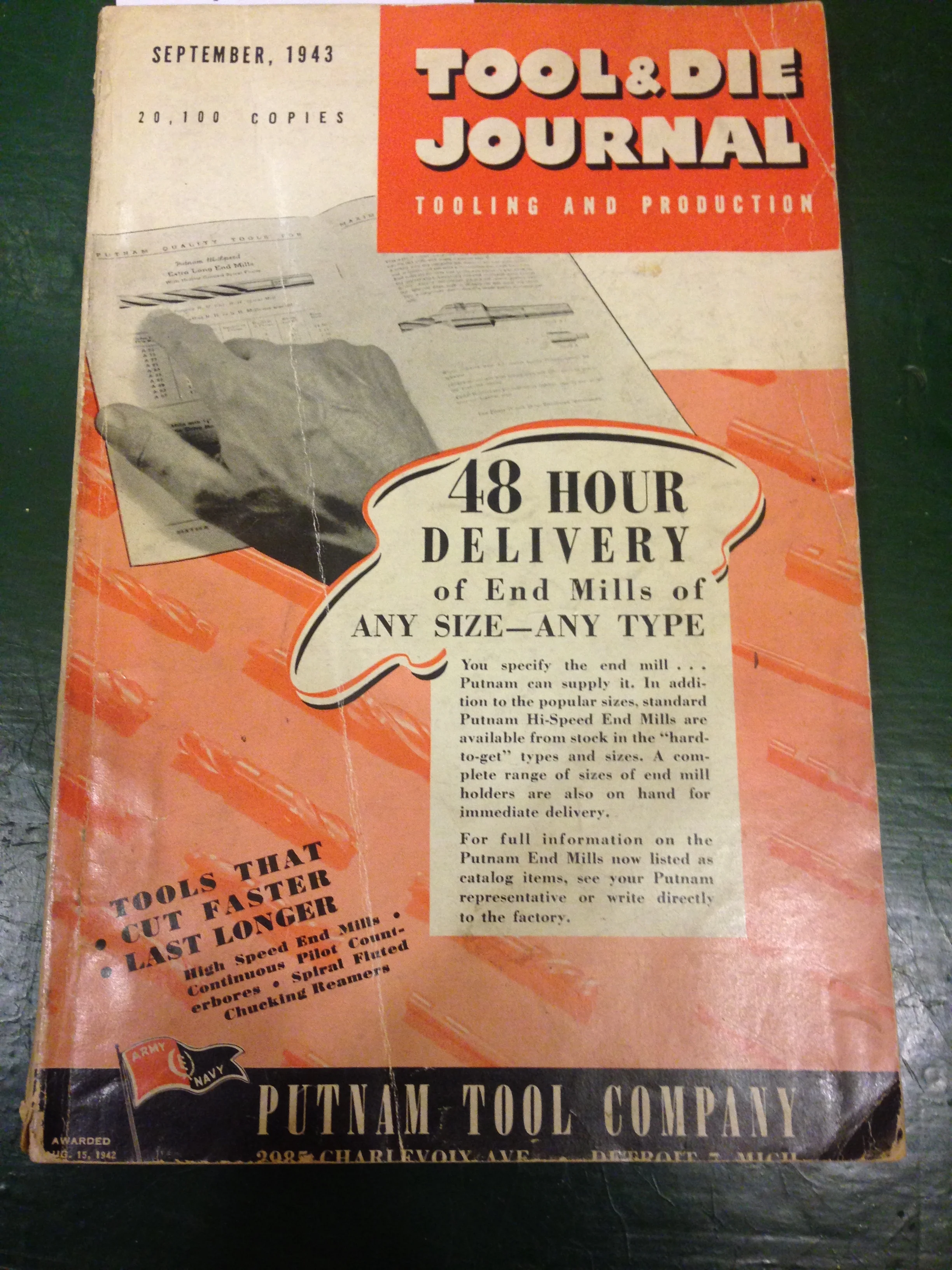 September 1943 issue: I wonder if they still honor the 48 hour delivery guarantee...