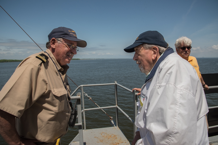 Lloyd graduated from Kings Point class of 1946 and was the 2nd mate on board liberty ships. He came up to the Flying Bridge to meet our 2nd mate and the captain.