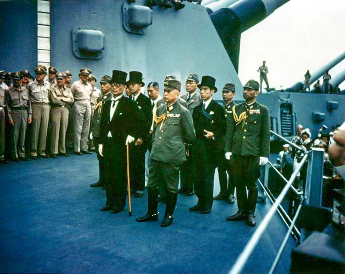 Japenese Delegation On Deck-Missouri
