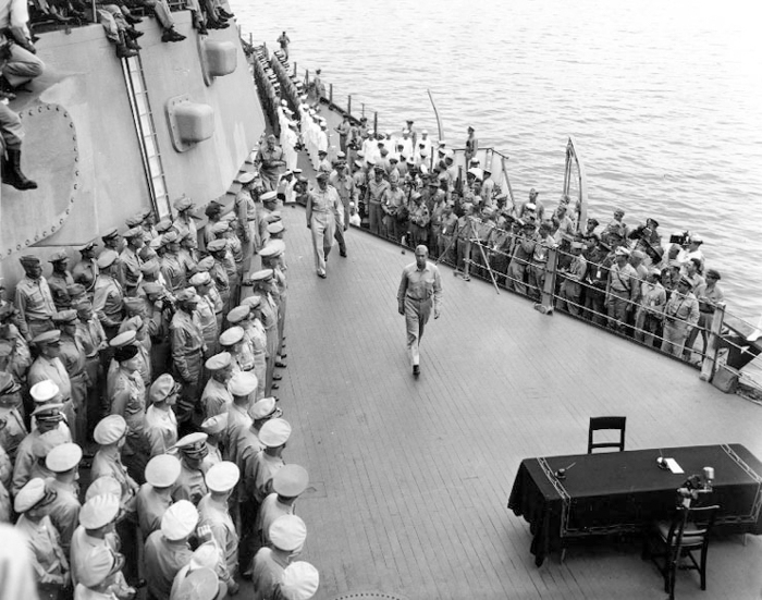 MacArthur and Nimitz Led to Table