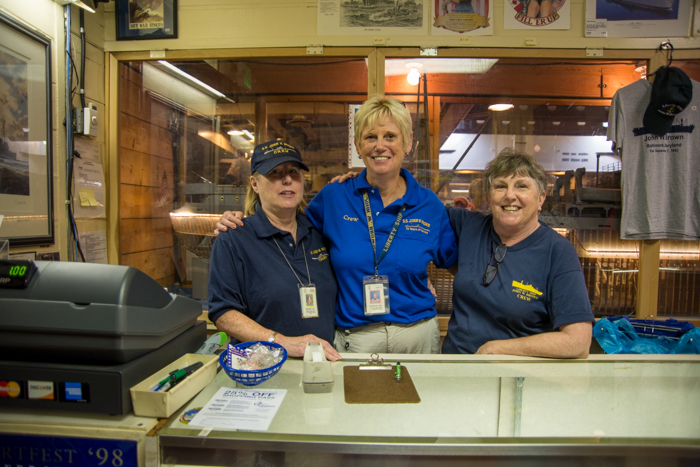 The Ship's Store is open during our Living History Cruises and is opened whenever we have company on board. The ship is a busy place and you can read about the different groups that use it in our other blogs. 
