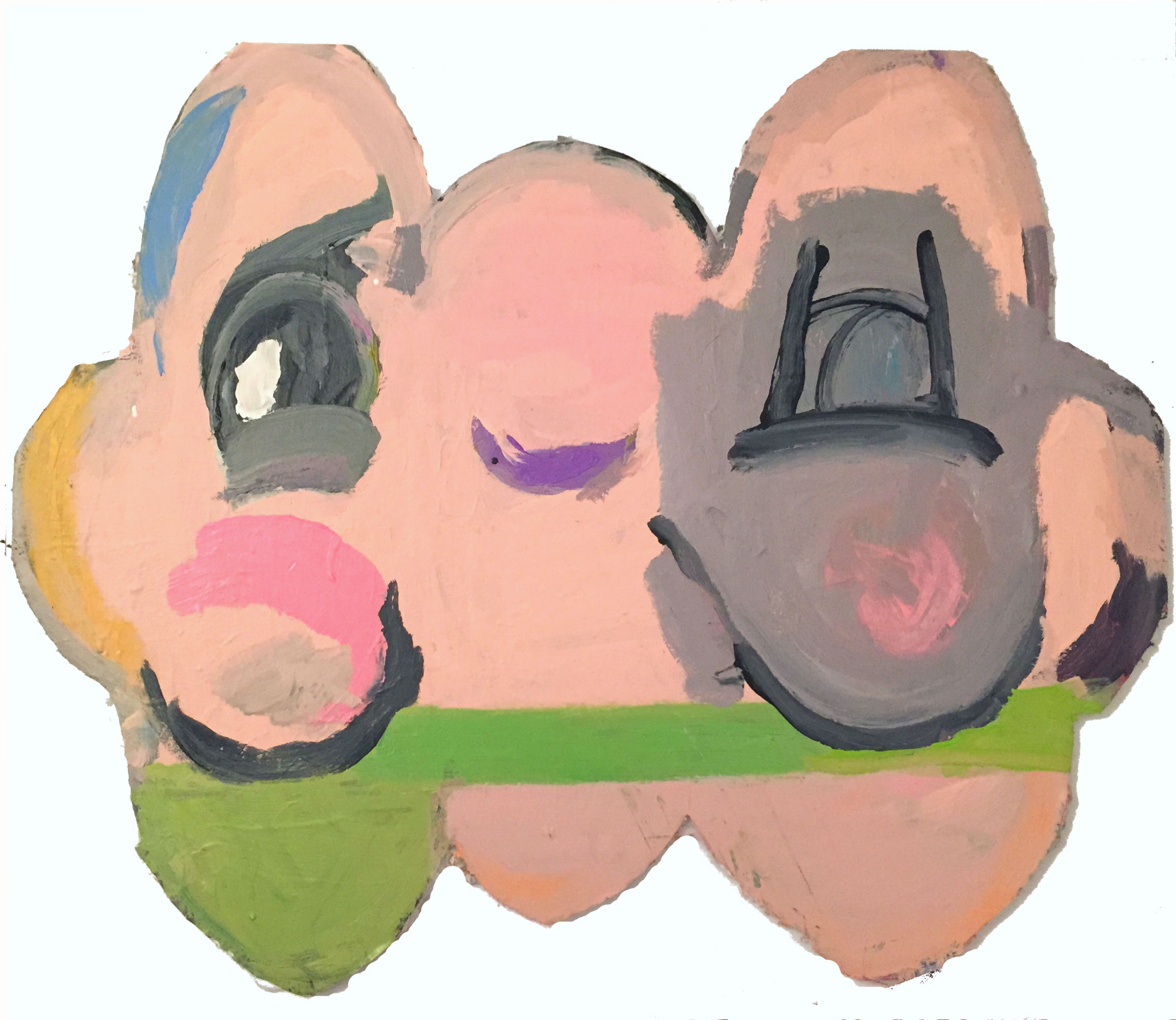Little Face, acrylic on foamcore.