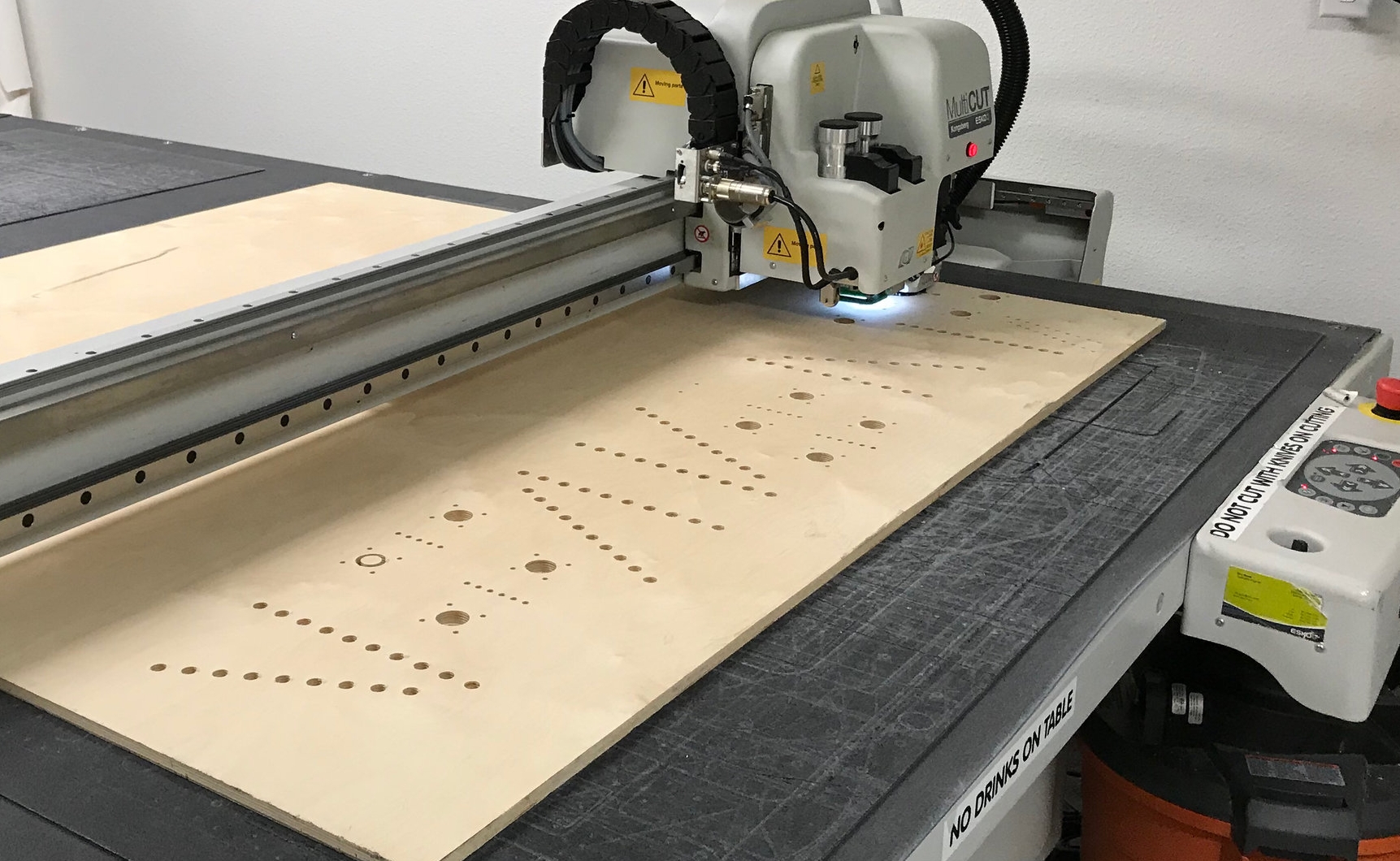 Apparently while I was at home doing laundry and writing this blog post, Madison was already cutting her new prototype...