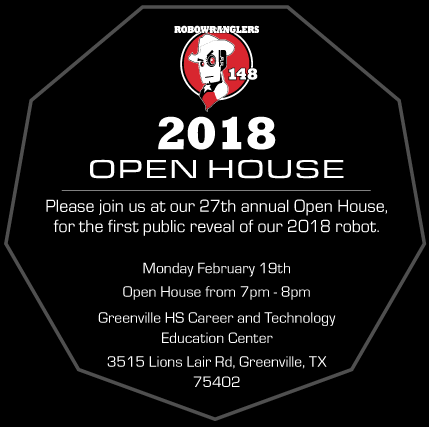 Stop by if you're in the area, meet the Wranglers, see the robot.