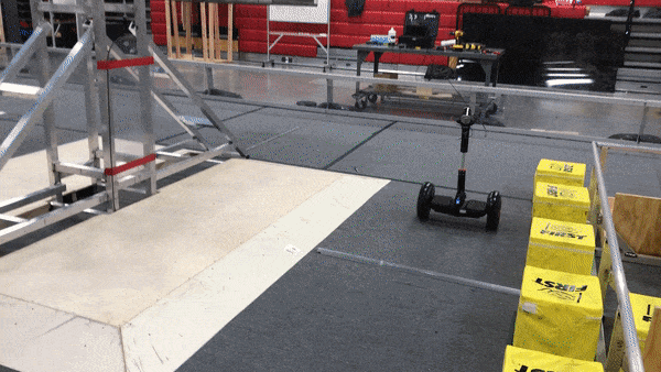 The Ninebot doesn't get stuck on the platform corner.