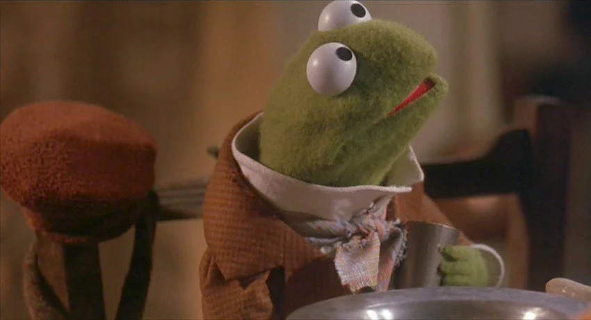 Side Note: This is how I picture Tiny Tim in my head. Excluding Die Hard, the BEST Christmas movie is The Muppet Christmas Carol .