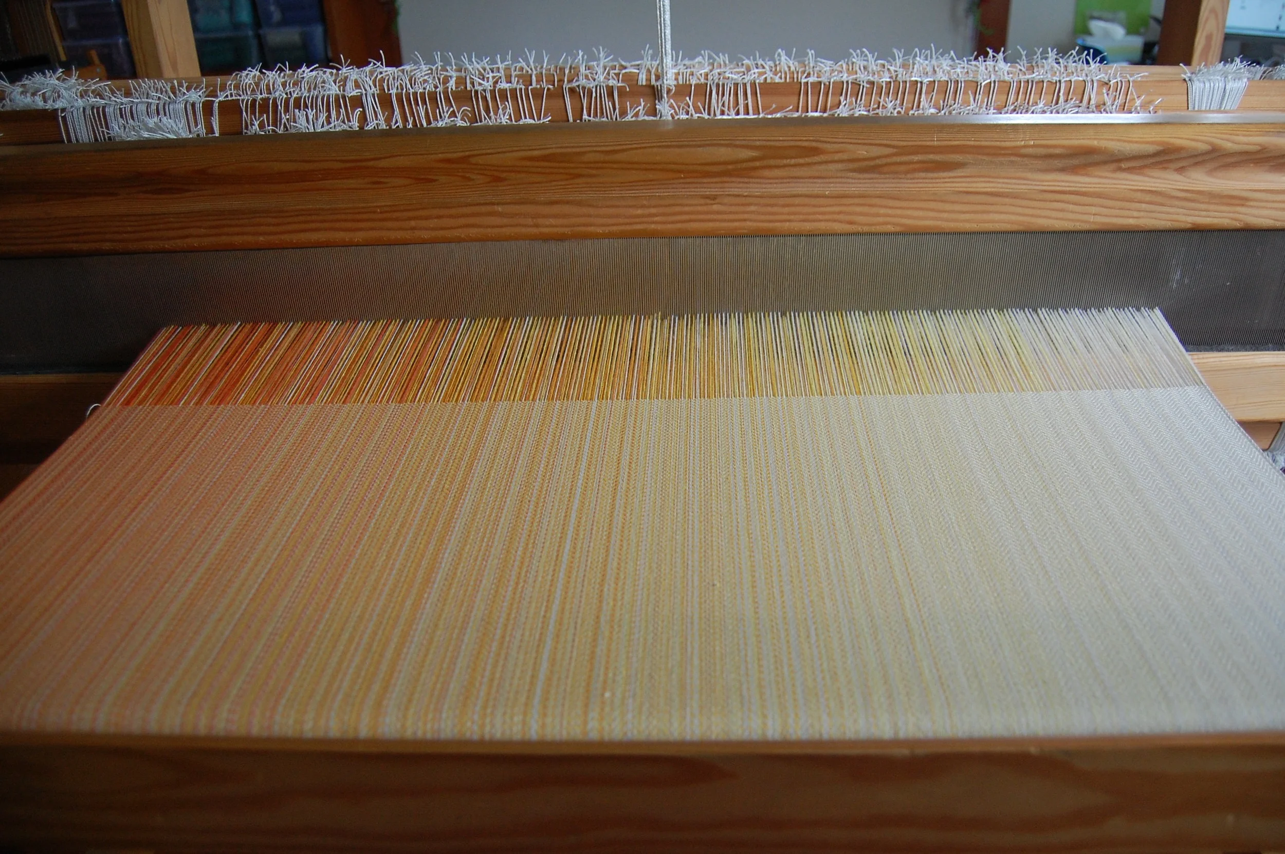 natural silk/cotton weft