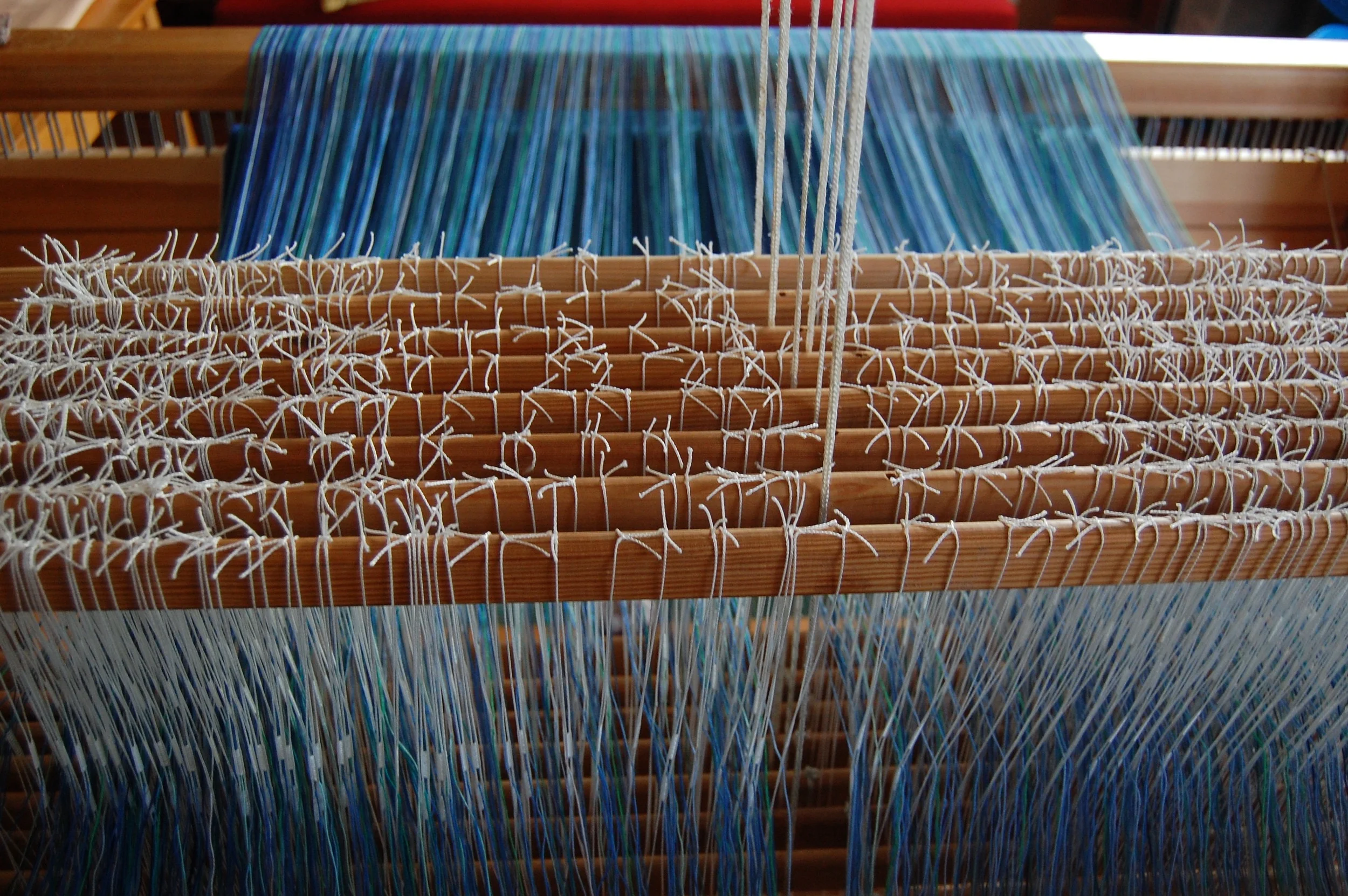 It's threaded and sleyed!