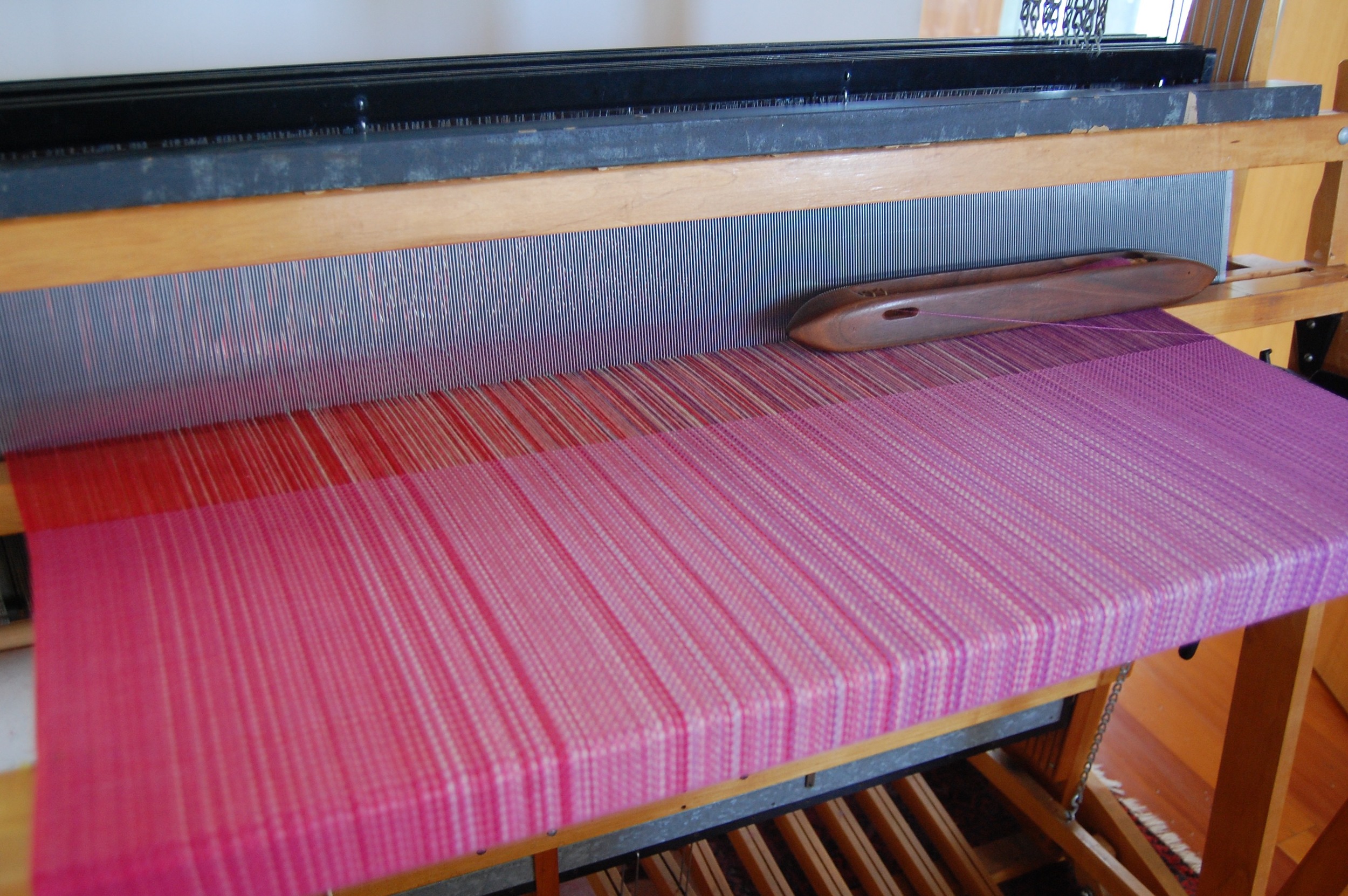 Mulberry hand-dyed silk/cotton weft